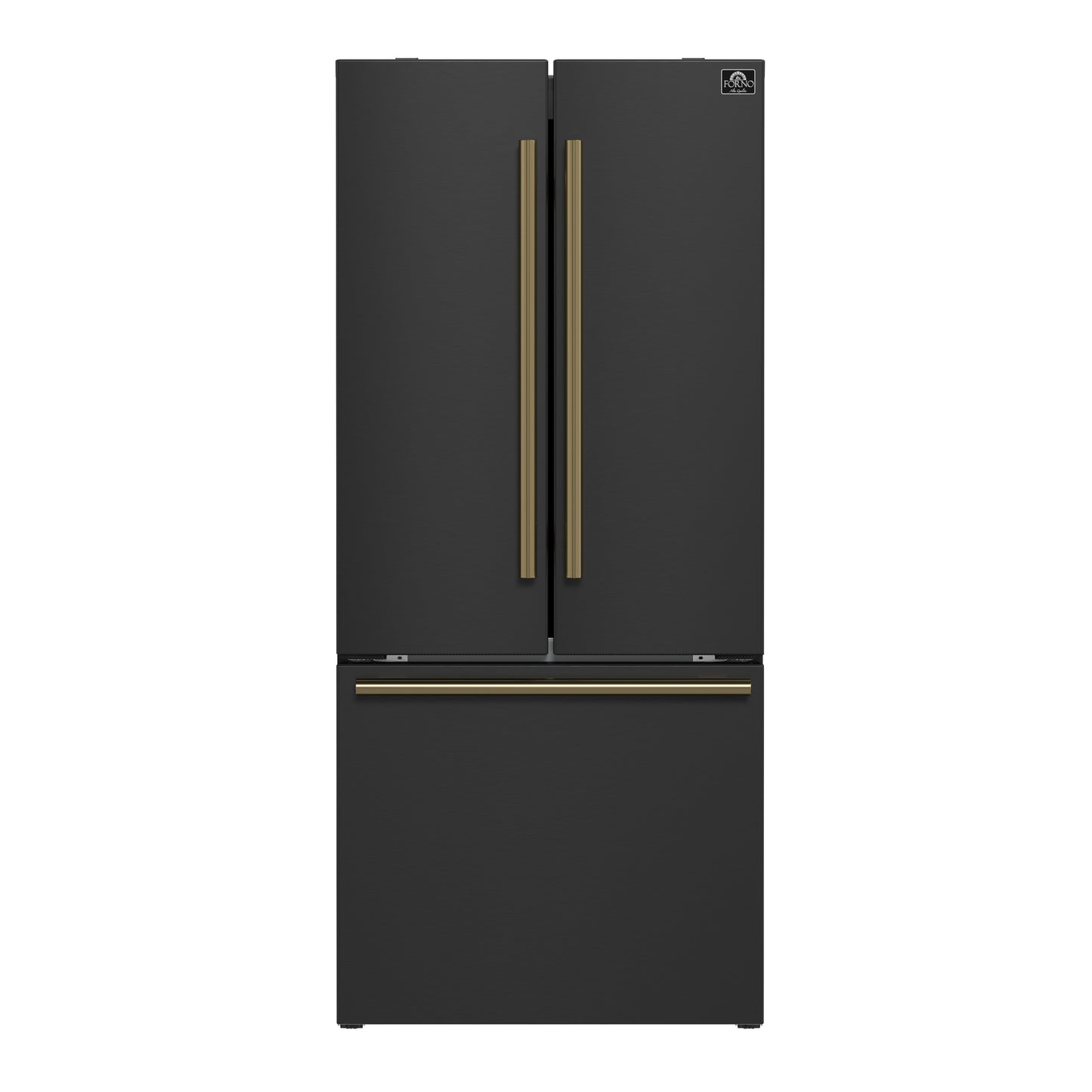 FORNO 2-Piece Black Kitchen Bundle - 30" Electric Range and 31" Bottom Freezer Refrigerator - Forno Appliances