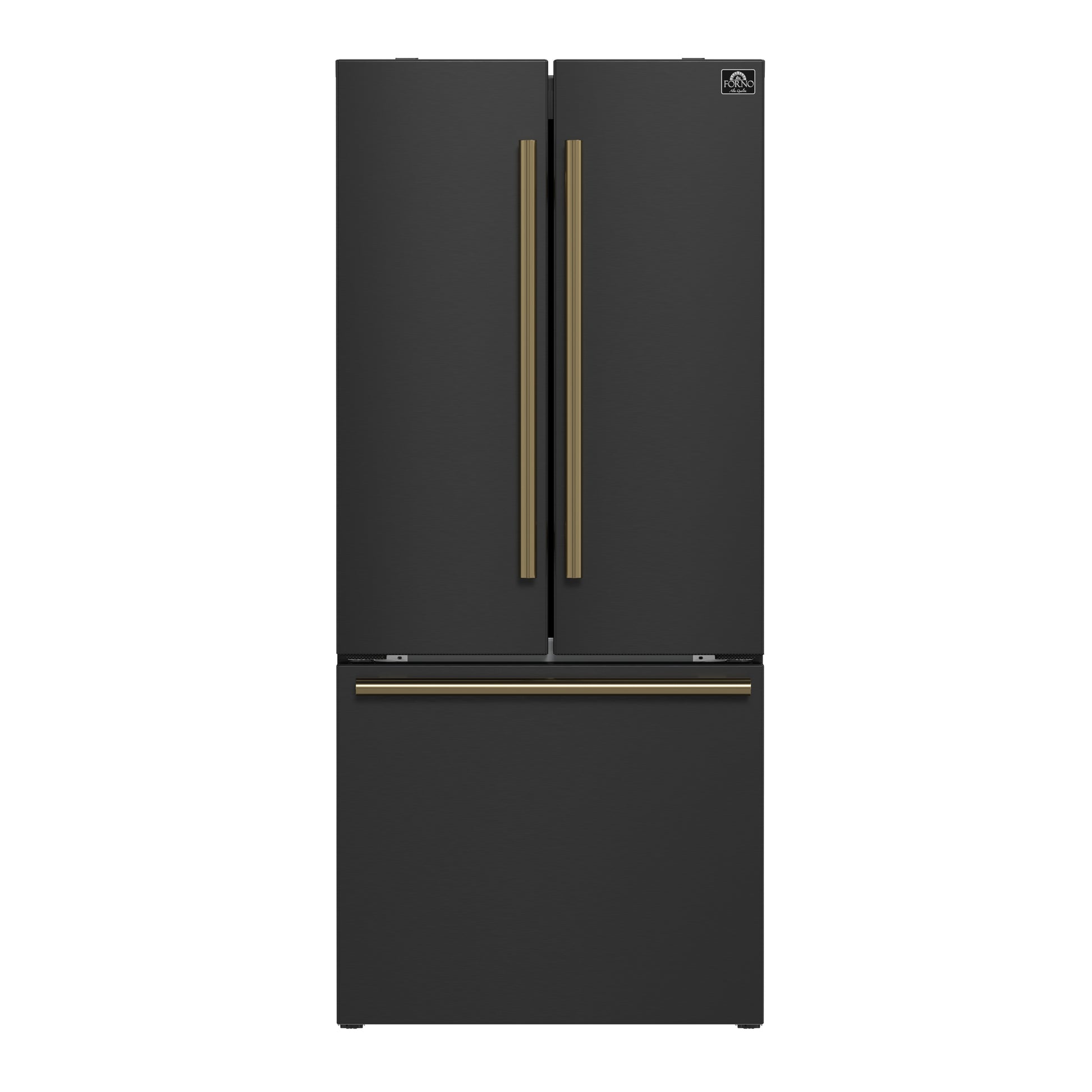 FORNO 2-Piece Black Kitchen Bundle - 30" Electric Range and 31" Bottom Freezer Refrigerator - Forno Appliances