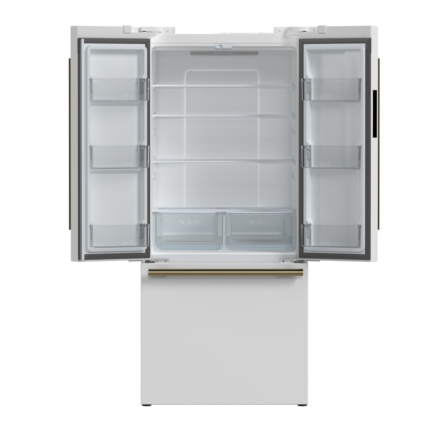FORNO 2-Piece White Kitchen Bundle - 30" Induction Range and 31" Bottom Freezer Refrigerator - Forno Appliances
