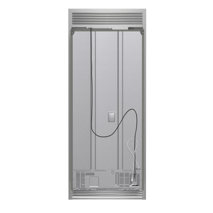 Forno Gallipoli 30-Inch French Door Refrigerator, 17.5 cu.ft Capacity, Decorative Grill, 34-Inch Width, Stainless Steel, No Frost Technology, Energy Efficient - Forno Appliances