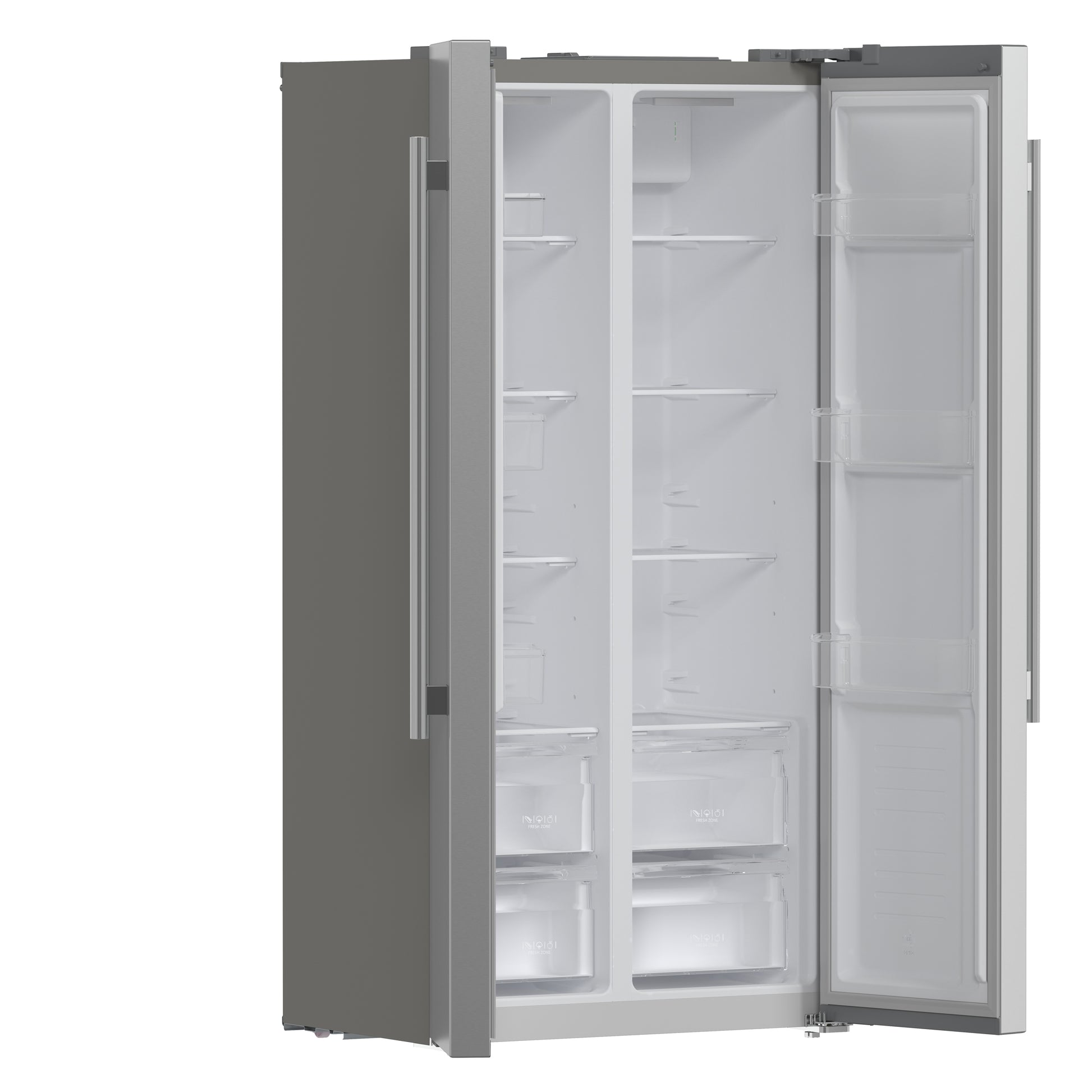 Forno Salerno 33-Inch Side-by-Side Stainless Steel Refrigerator, 15.6 cu.ft, ENERGY STAR Certified - Forno Appliances