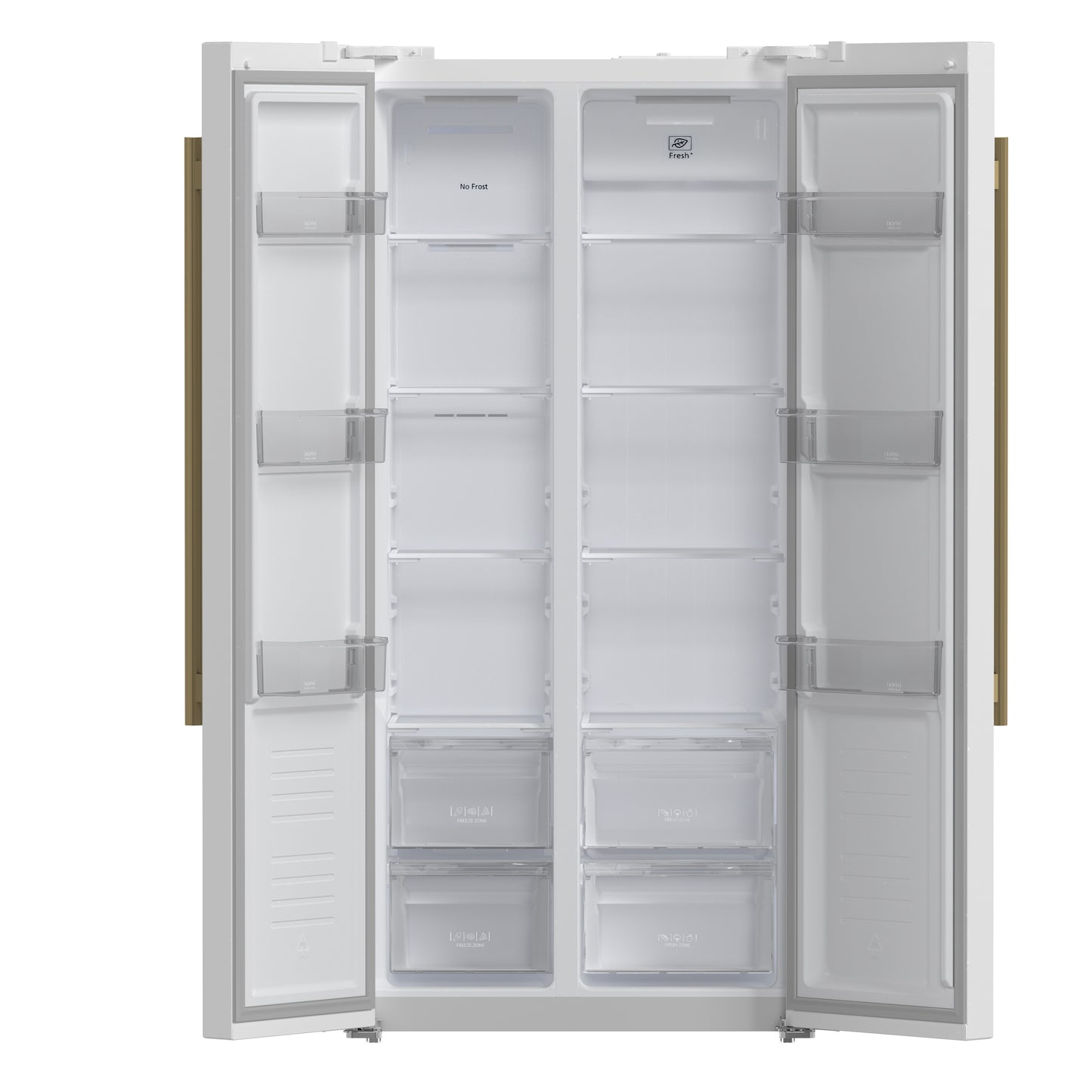 Forno Salerno Espresso 33-Inch White Side-by-Side Refrigerator, 15.6 Cu. Ft., Energy-Efficient, No Frost, Modern Design - Forno Appliances
