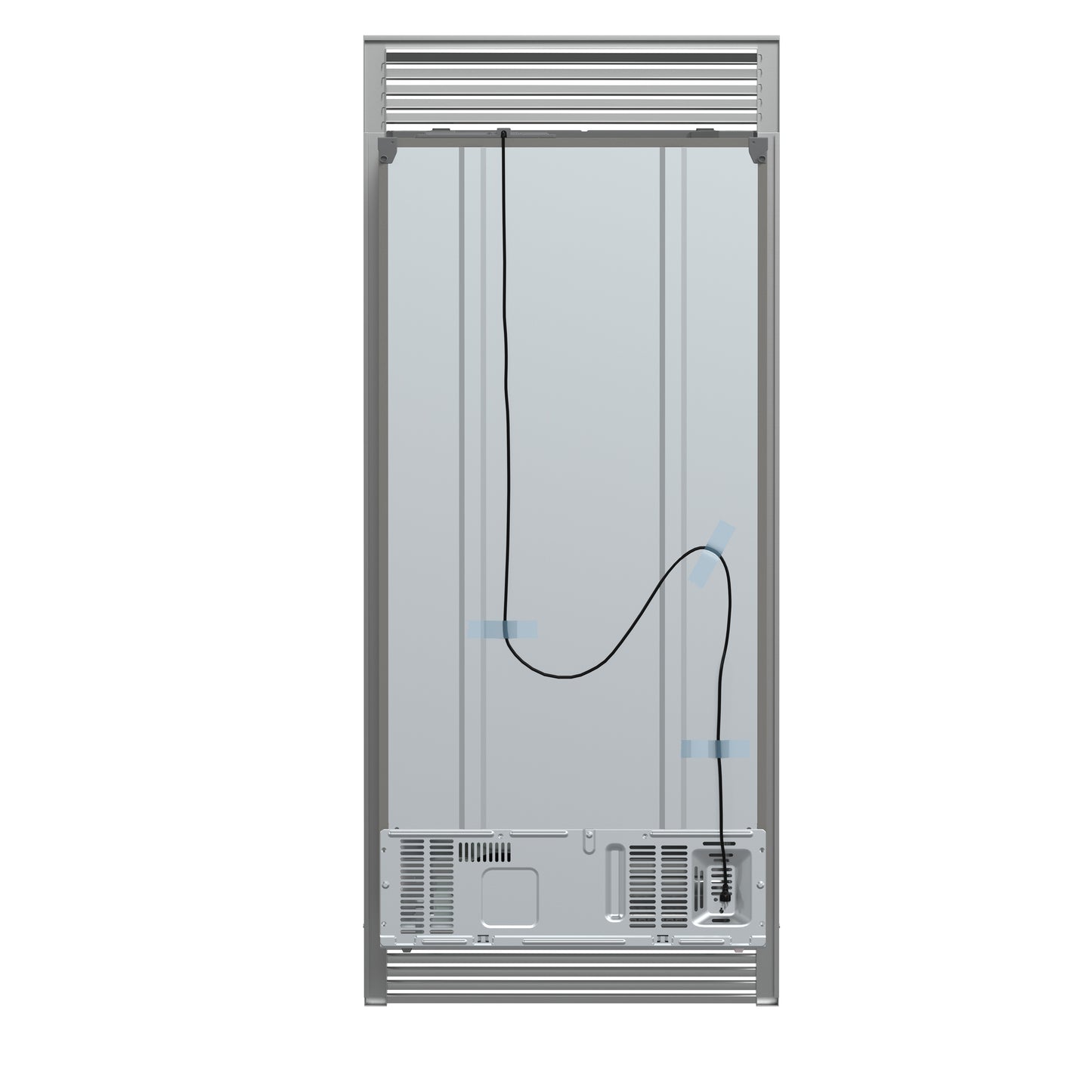 Forno Salerno 37-Inch Built-In Stainless Steel Refrigerator, 15.6 cu.ft, Decorative Grill, ENERGY STAR Certified - Forno Appliances