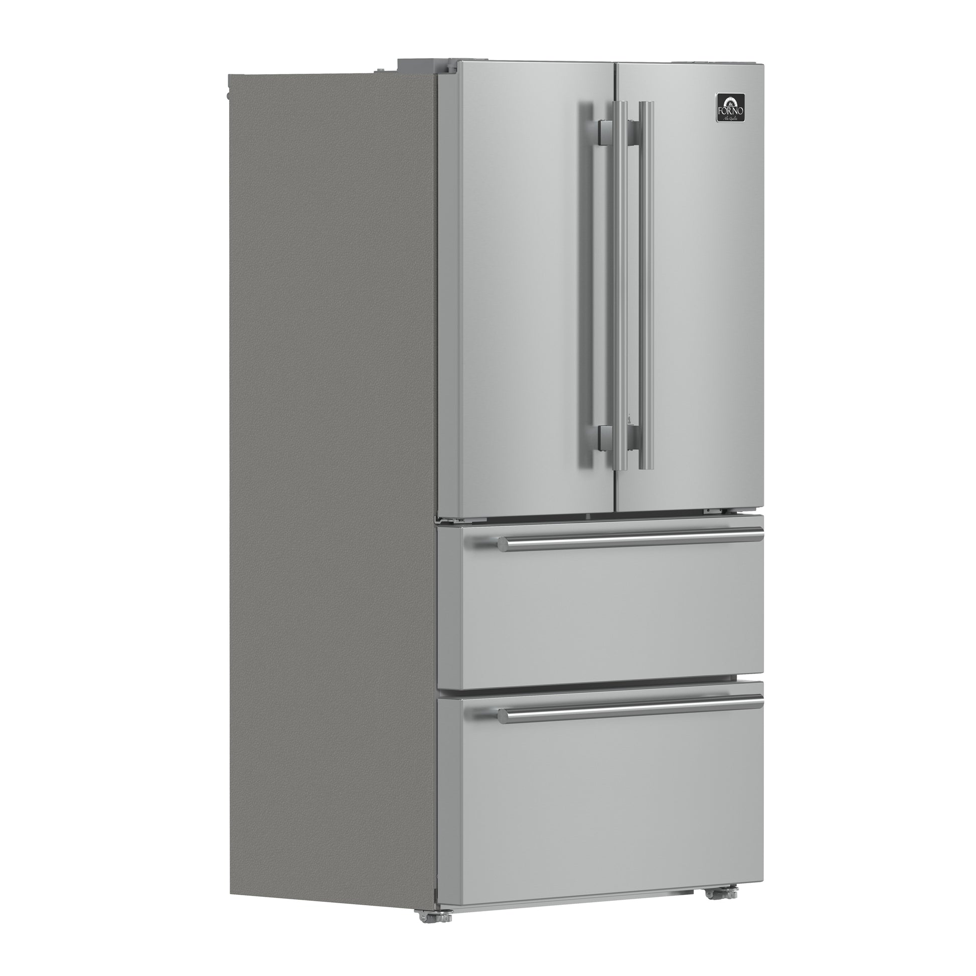 FORNO 2-Piece SS Kitchen Bundle - 30" Induction Range and 36" Bottom Freezer Refrigerator - Forno Appliances