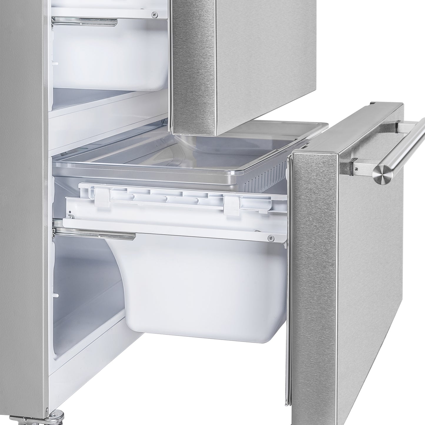 Forno Alta Moena 36-Inch French Door Refrigerator, 19.2 cu.ft, Counter Depth, Ice Maker, Stainless Steel Interior Panel, ENERGY STAR Certified - Forno Appliances