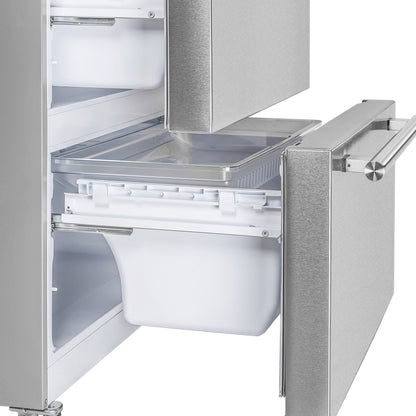 Forno Alta Moena 36-Inch French Door Refrigerator, 19.2 cu.ft, Counter Depth, Ice Maker, Stainless Steel Interior Panel, ENERGY STAR Certified - Forno Appliances