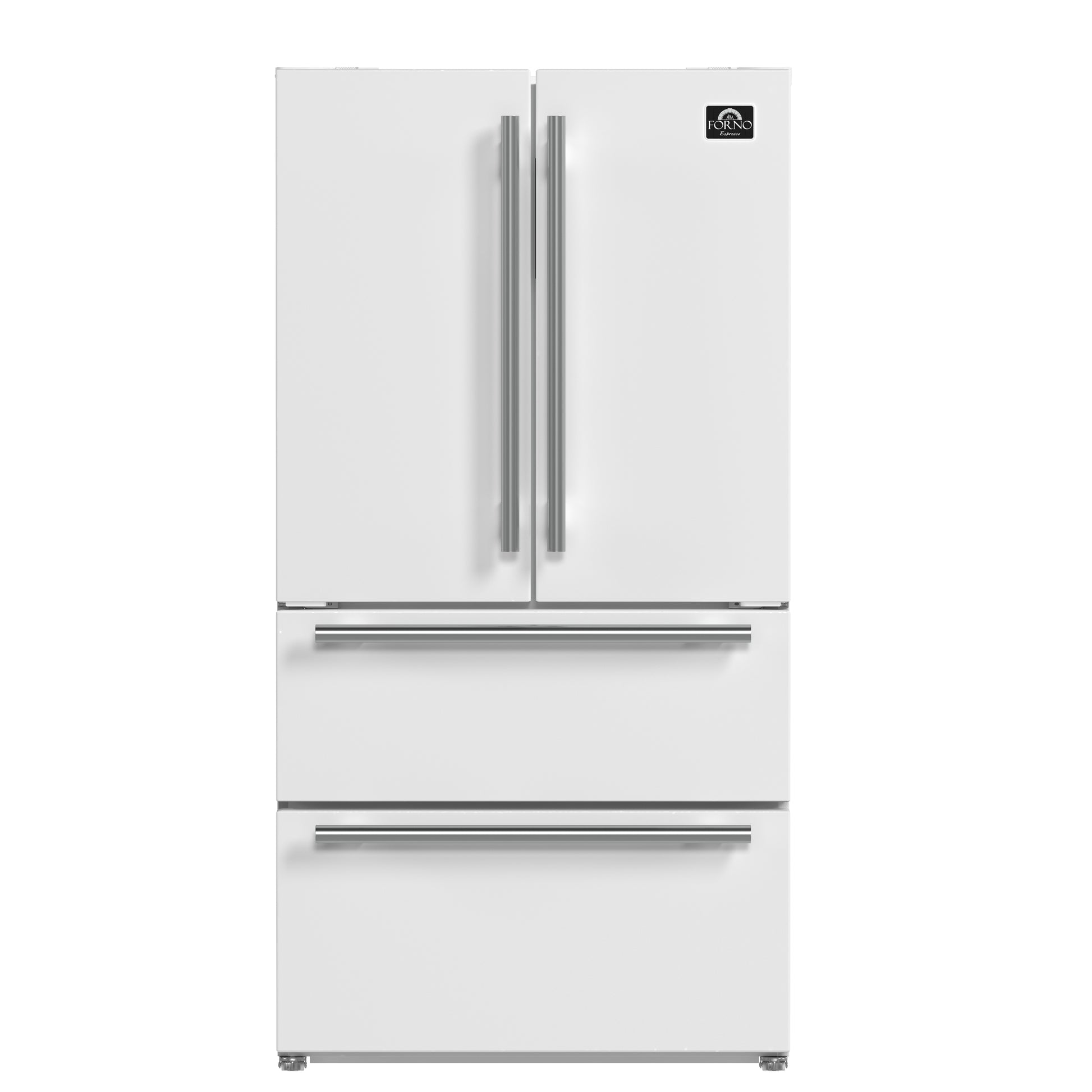 Forno Moena Espresso 36-Inch White French Door Refrigerator, 19.2 Cu. Ft., Frost-Free, Automatic Ice Maker, ENERGY STAR Certified - Forno Appliances