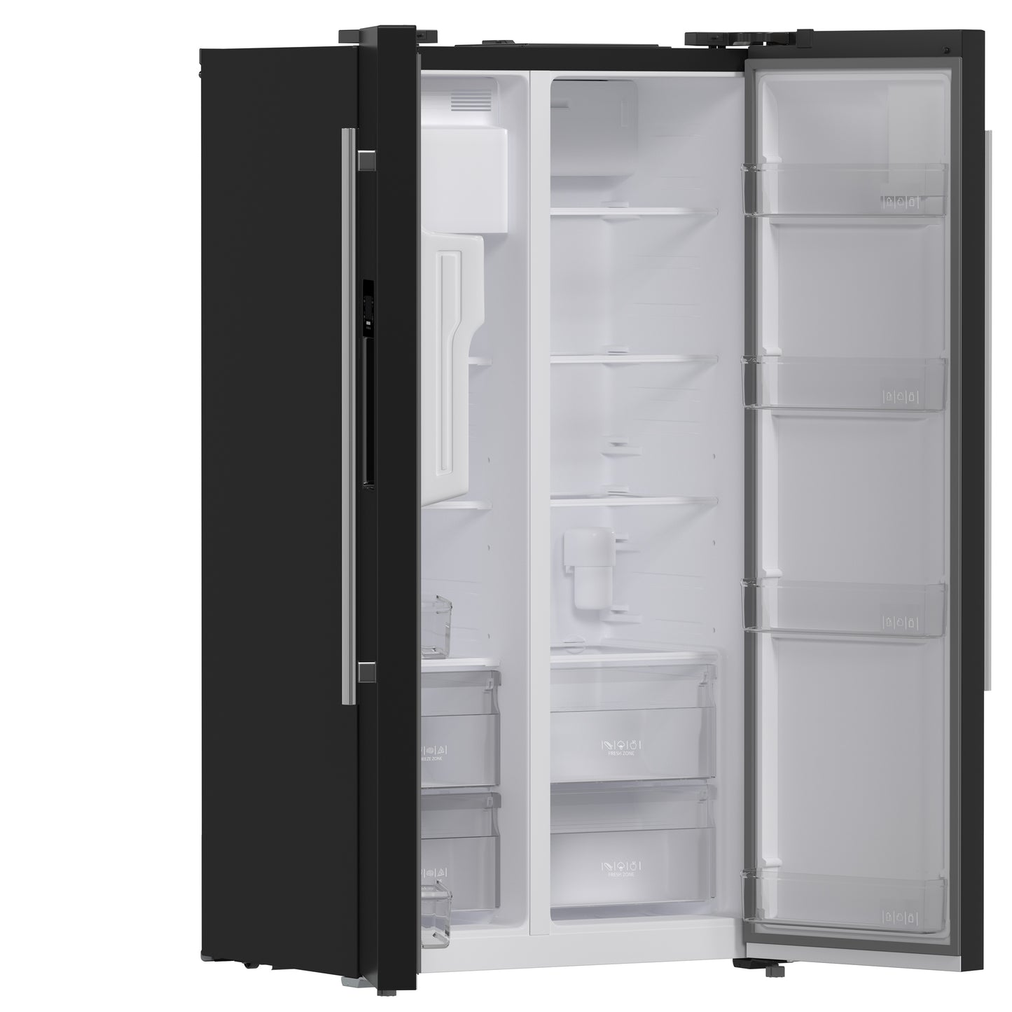FORNO 2-Piece Black Kitchen Bundle - 30" Induction Range and 36" Bottom Freezer Refrigerator - Forno Appliances