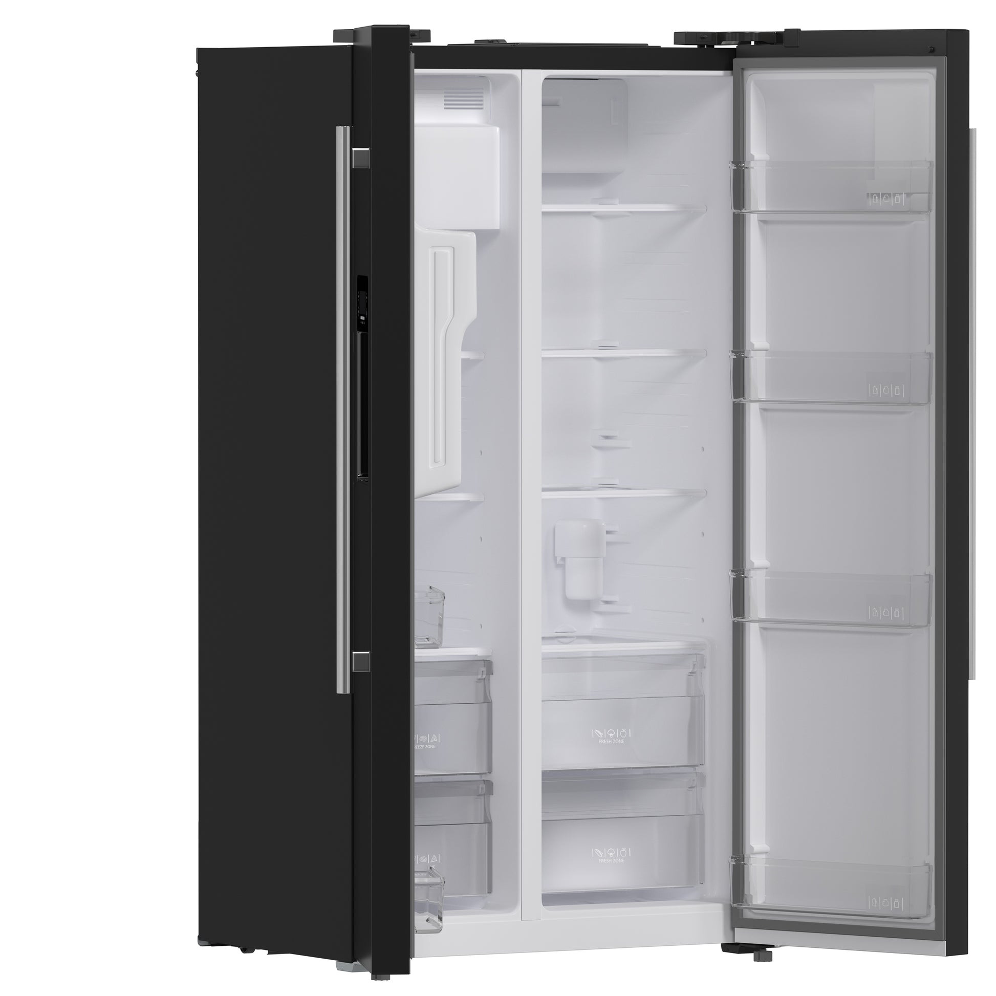 FORNO 2-Piece Black Kitchen Bundle - 30" Induction Range and 36" Bottom Freezer Refrigerator - Forno Appliances