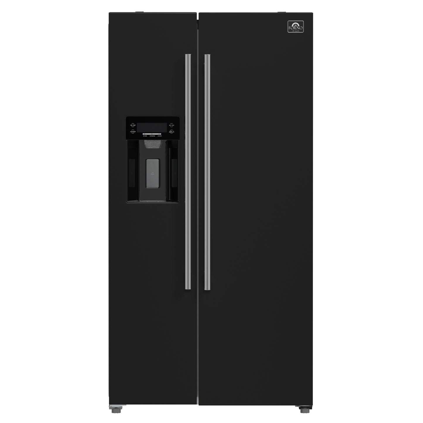 FORNO 2-Piece Black Kitchen Bundle - 30" Induction Range and 36" Bottom Freezer Refrigerator - Forno Appliances