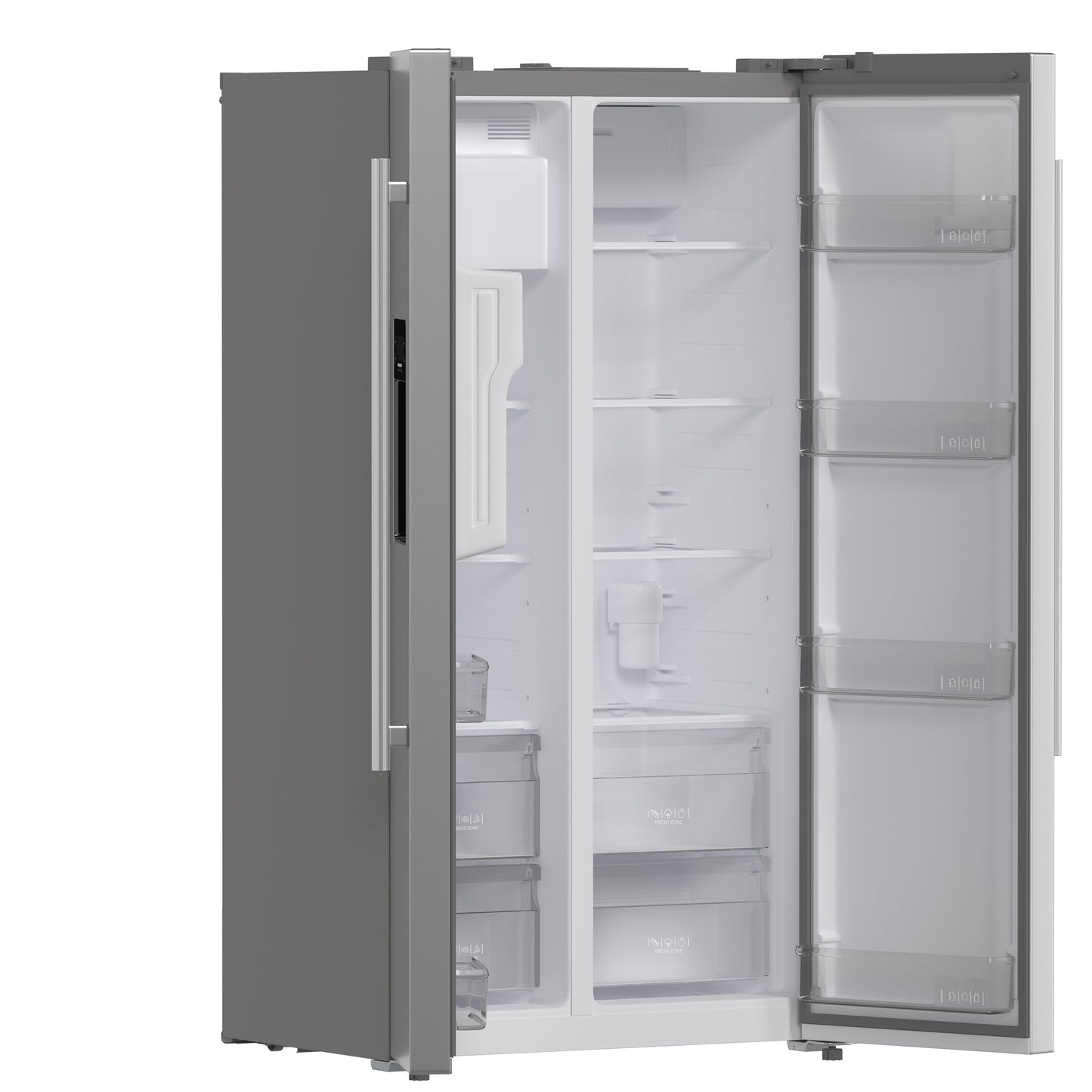 Forno Salerno 36-Inch Side-by-Side Stainless Steel Refrigerator, 20 cu.ft, ENERGY STAR Certified - Forno Appliances