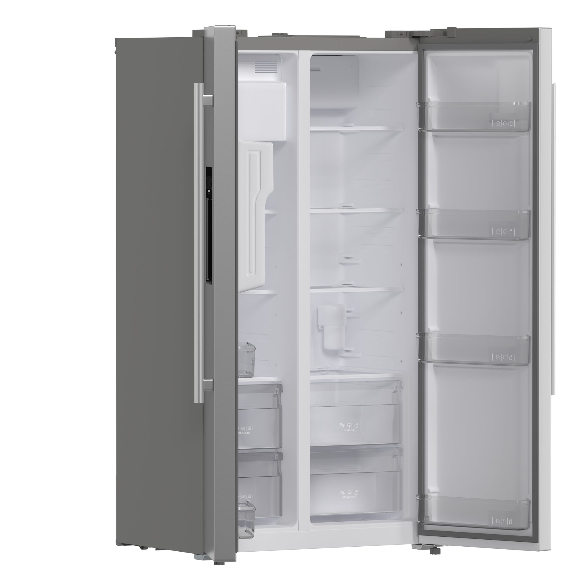 Forno Salerno 36-Inch Side-by-Side Stainless Steel Refrigerator, 20 cu.ft, ENERGY STAR Certified - Forno Appliances