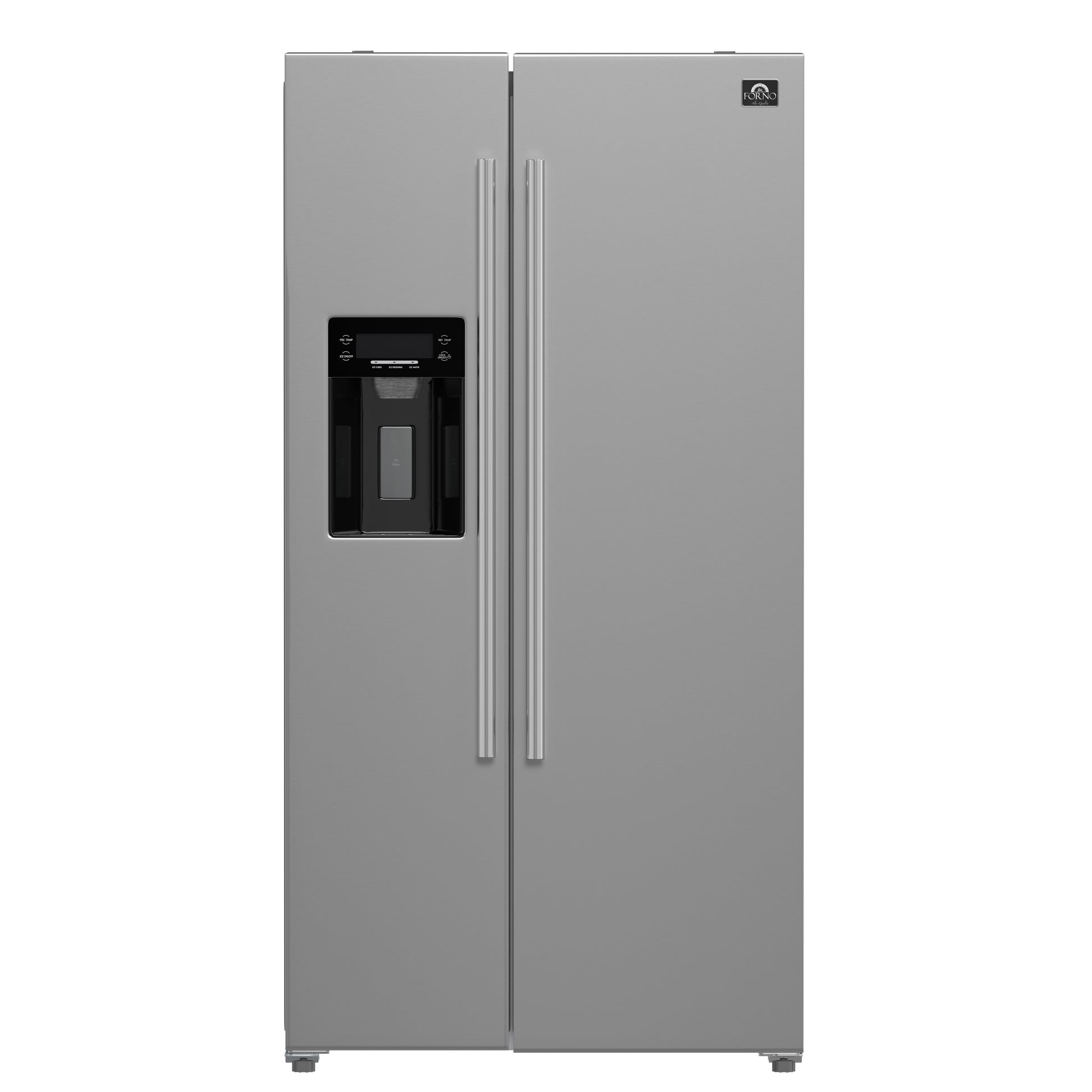 Forno Salerno 36-Inch Side-by-Side Stainless Steel Refrigerator, 20 cu.ft, ENERGY STAR Certified - Forno Appliances