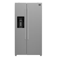 Forno Salerno 36-Inch Side-by-Side Stainless Steel Refrigerator, 20 cu.ft, ENERGY STAR Certified