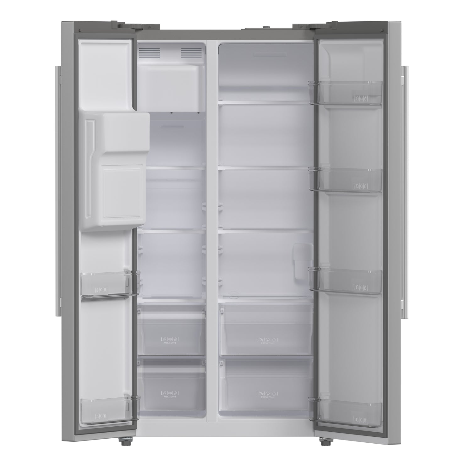 Forno Salerno 36-Inch Side-by-Side Stainless Steel Refrigerator, 20 cu.ft, ENERGY STAR Certified - Forno Appliances