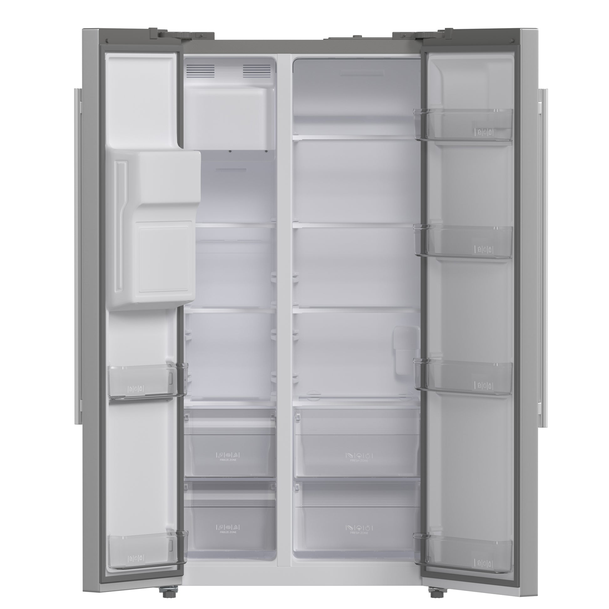 Forno Salerno 36-Inch Side-by-Side Stainless Steel Refrigerator, 20 cu.ft, ENERGY STAR Certified - Forno Appliances