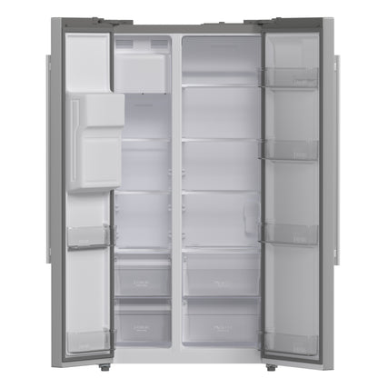 Forno Salerno 36-Inch Side-by-Side Stainless Steel Refrigerator, 20 cu.ft, ENERGY STAR Certified - Forno Appliances