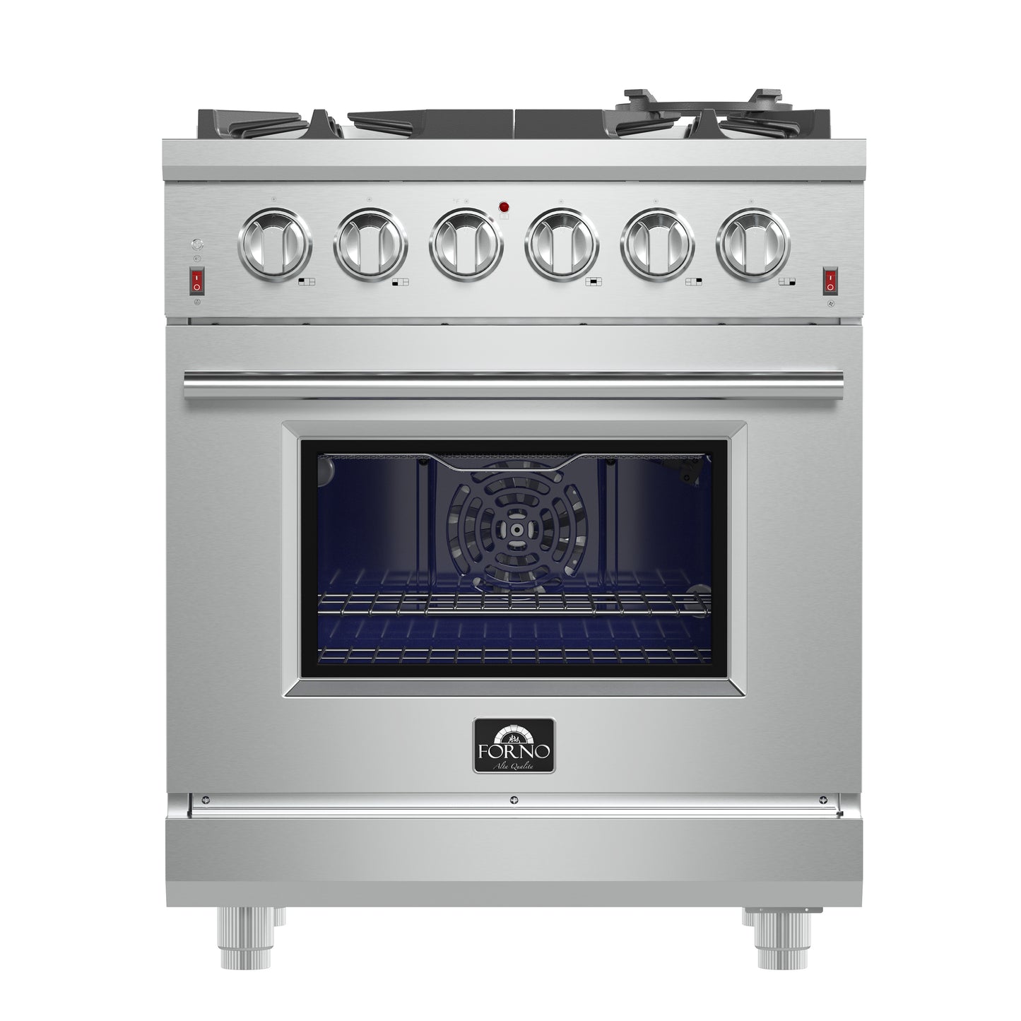 Forno Massimo 30-Inch Freestanding Gas Range, 5 Burners, True Convection Oven - Forno Appliances