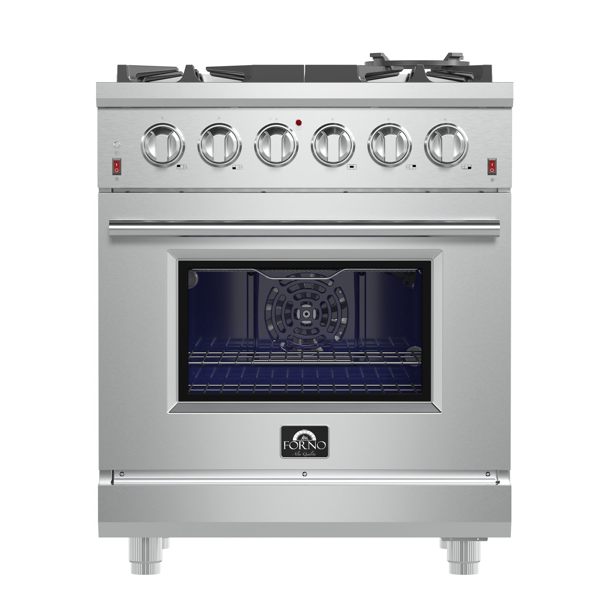 Forno Massimo 30-Inch Freestanding Gas Range, 5 Burners, True Convection Oven - Forno Appliances