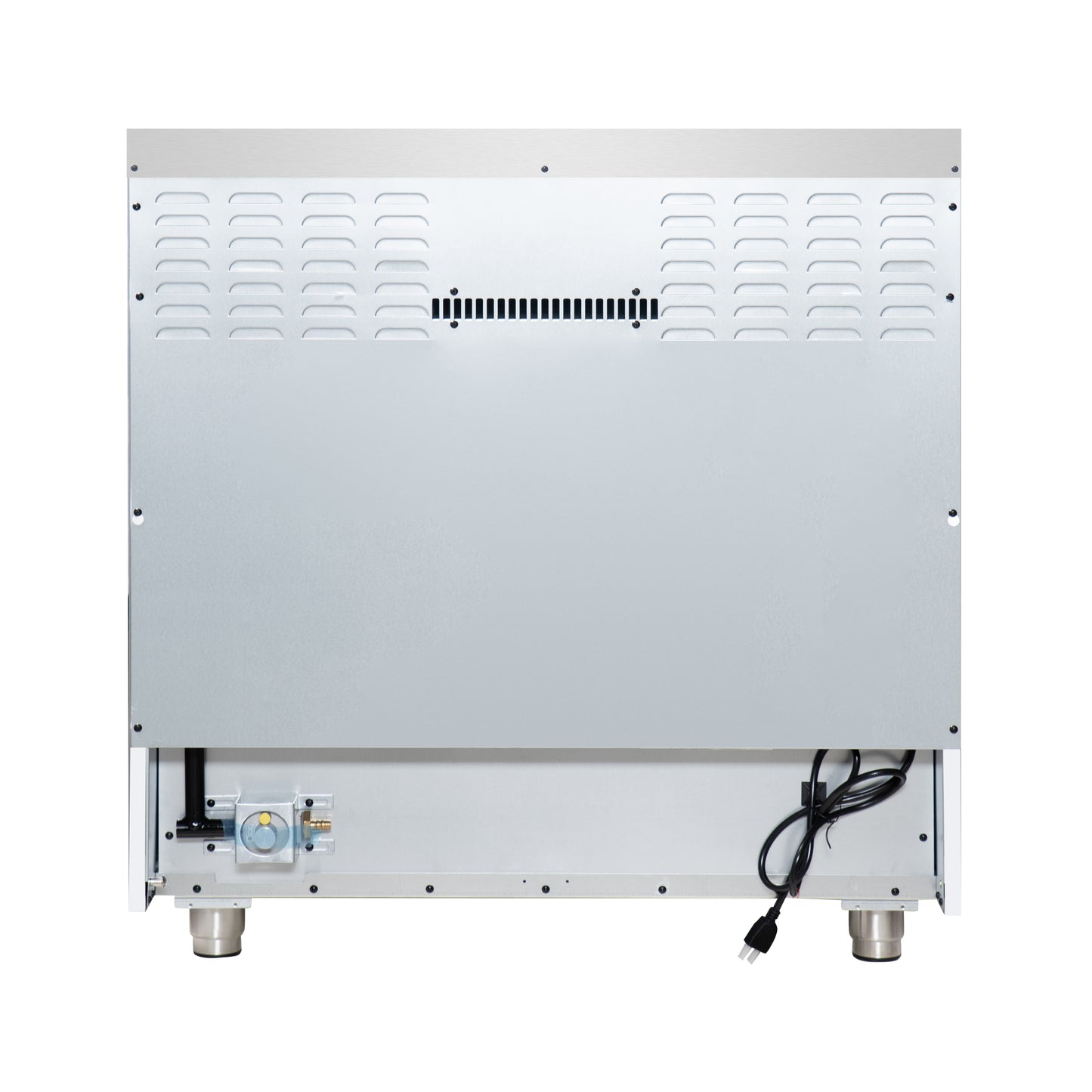Cuisinière à gaz autoportante blanche Forno Massimo de 36 pouces, 6 brûleurs scellés, four à convection, économe en énergie