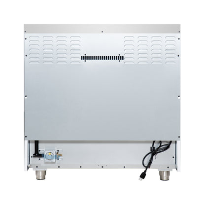 Cuisinière à gaz autoportante blanche Forno Massimo de 36 pouces, 6 brûleurs scellés, four à convection, économe en énergie