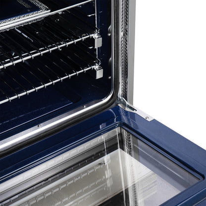 Cuisinière à gaz autoportante blanche Forno Massimo de 36 pouces, 6 brûleurs scellés, four à convection, économe en énergie
