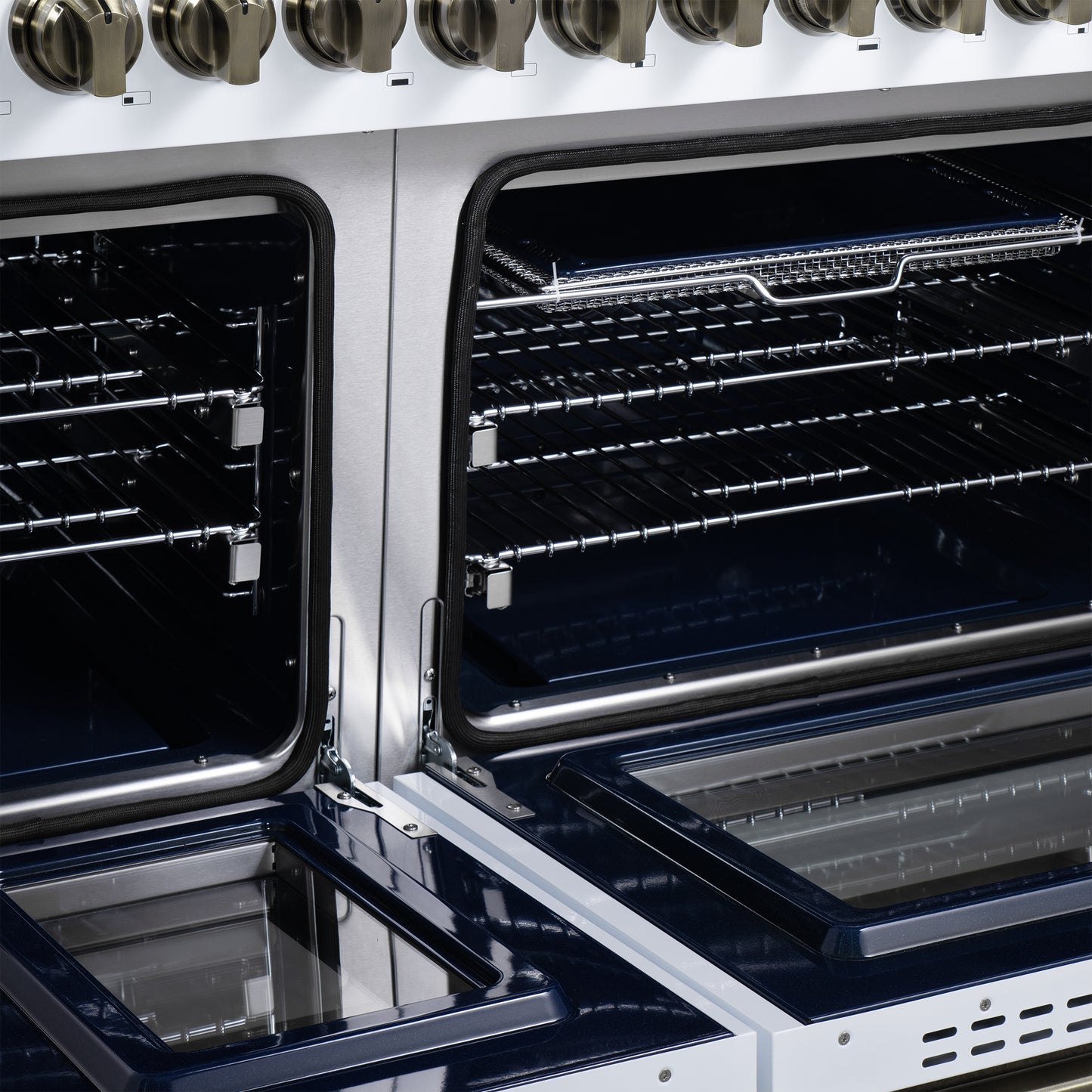 Forno Massimo 48-Inch White Freestanding Gas Range, 8 Burners, True Convection Oven - Forno Appliances