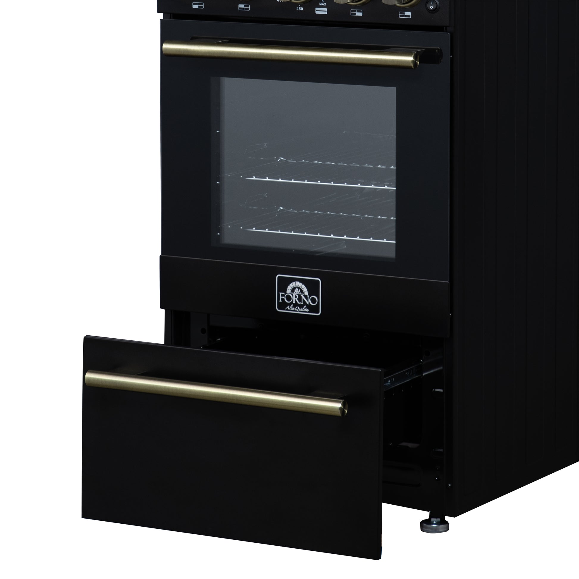 Forno Lamazze 20 Inch Freestanding Gas Range in Black, Compact Design - Forno Appliances