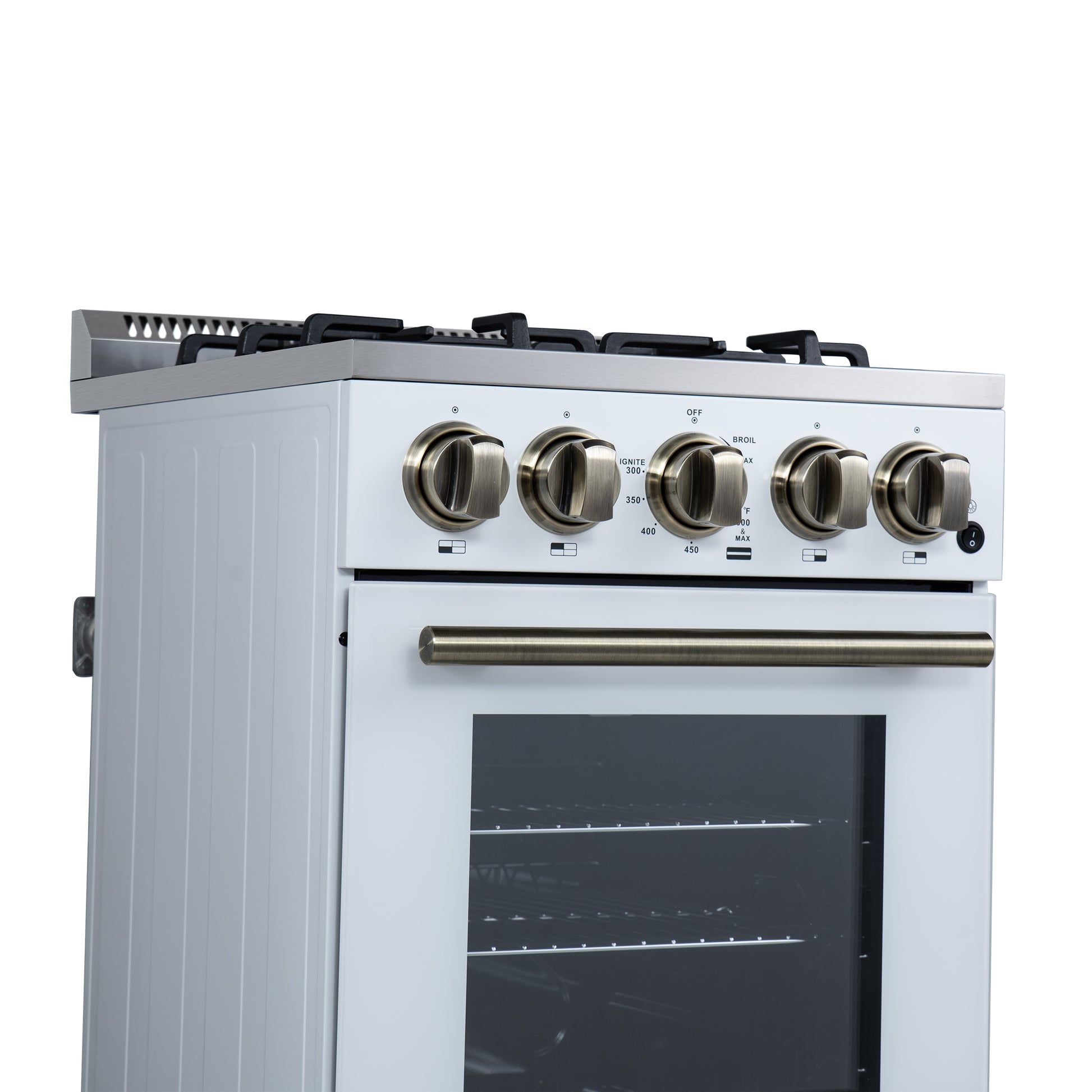 Forno Lamazze 20 Inch Freestanding Gas Range in White, Compact Design - Forno Appliances