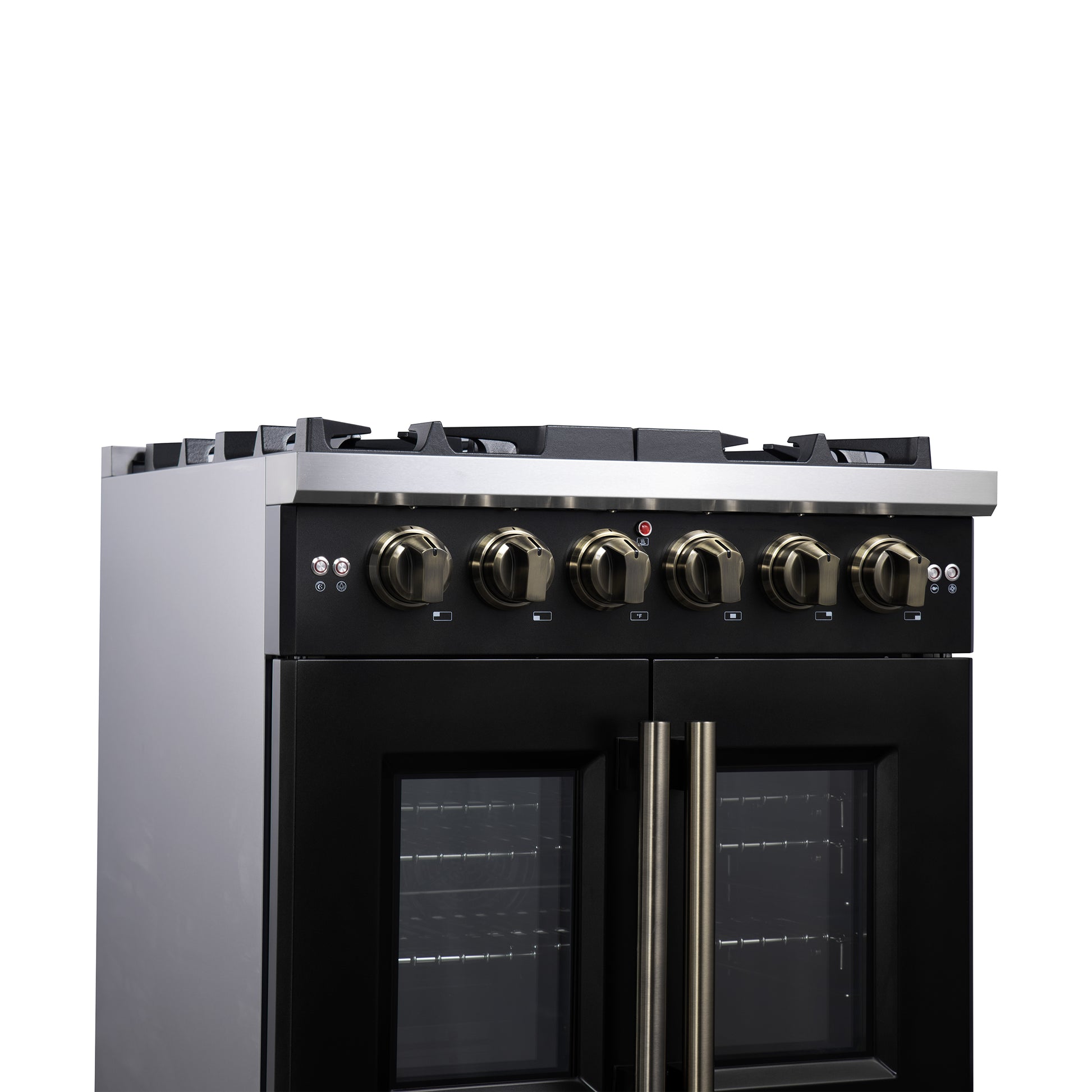 Forno Capriasca 30-Inch Freestanding French Door Gas Range, 4 Burners, Convection Oven, Energy Efficient - Forno Appliances