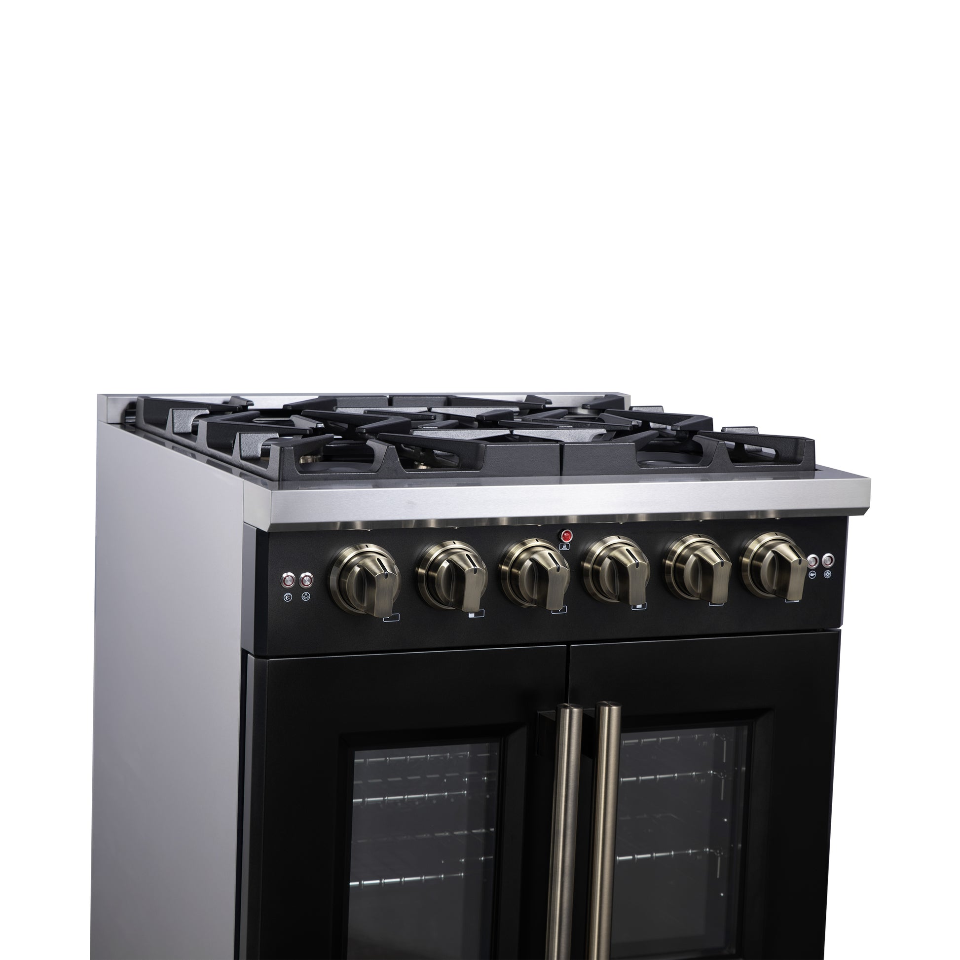Forno Capriasca 30-Inch Freestanding French Door Gas Range, 4 Burners, Convection Oven, Energy Efficient - Forno Appliances