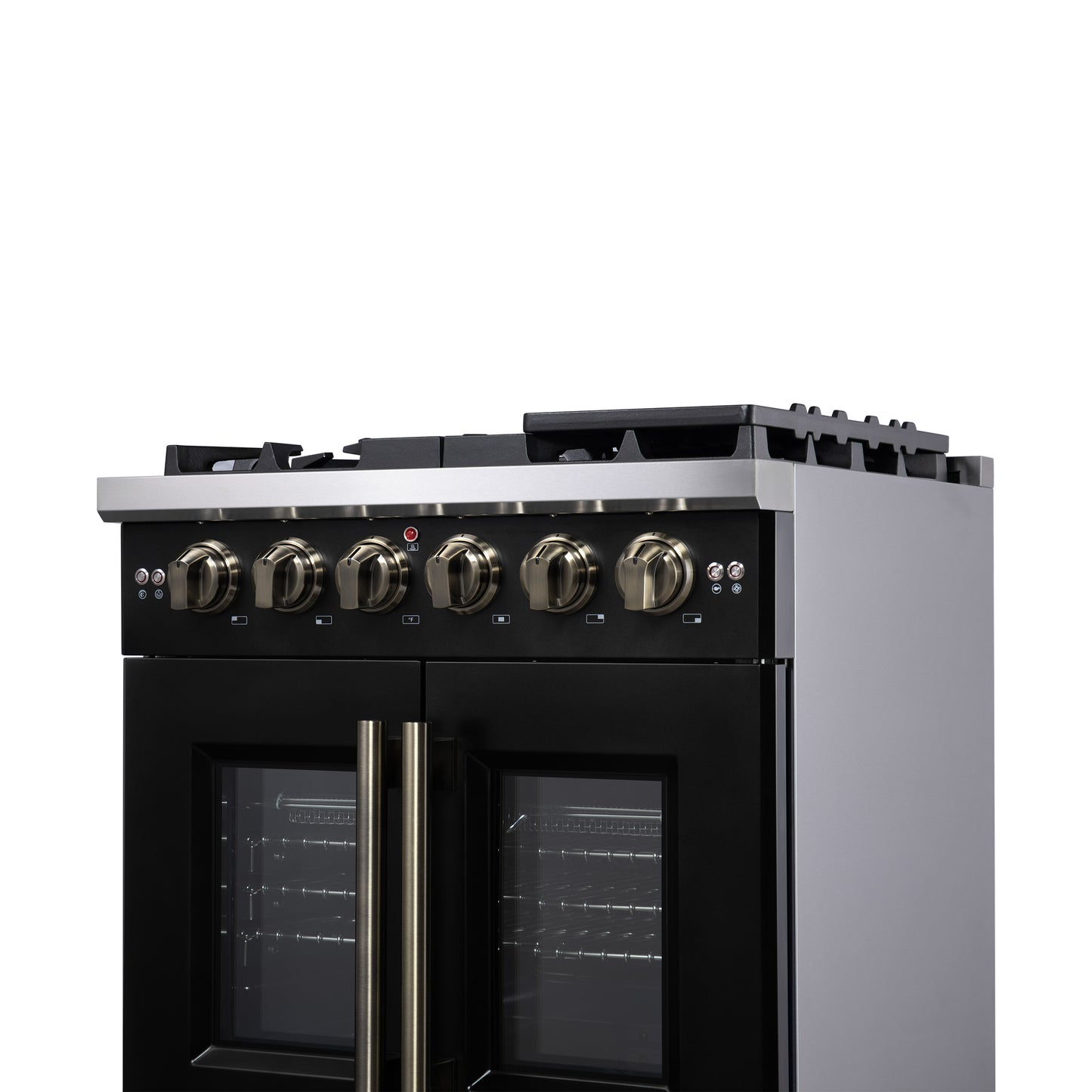 Forno Capriasca 30-Inch Freestanding French Door Gas Range, 4 Burners, Convection Oven, Energy Efficient - Forno Appliances