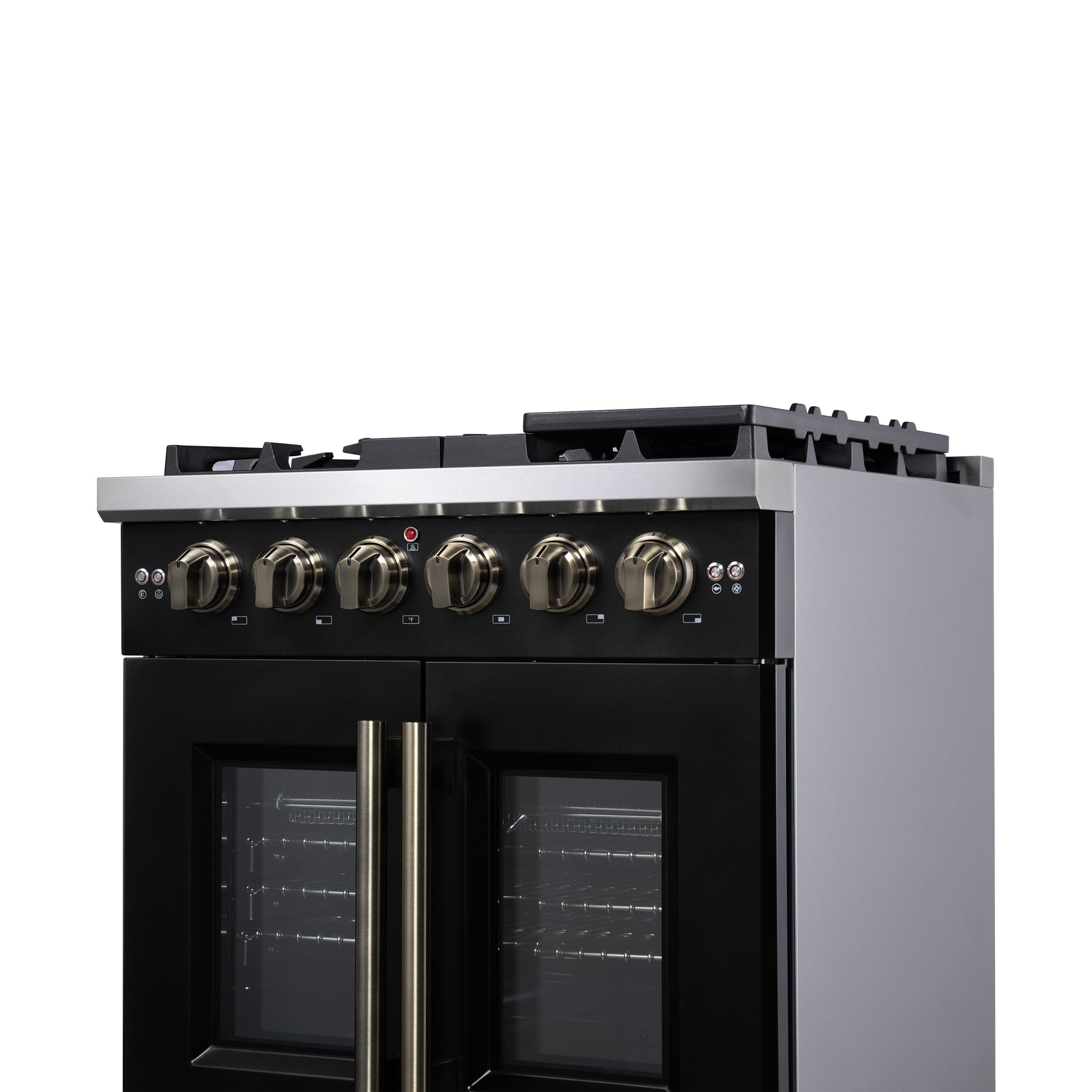 Forno Capriasca 30-Inch Freestanding French Door Gas Range, 4 Burners, Convection Oven, Energy Efficient - Forno Appliances
