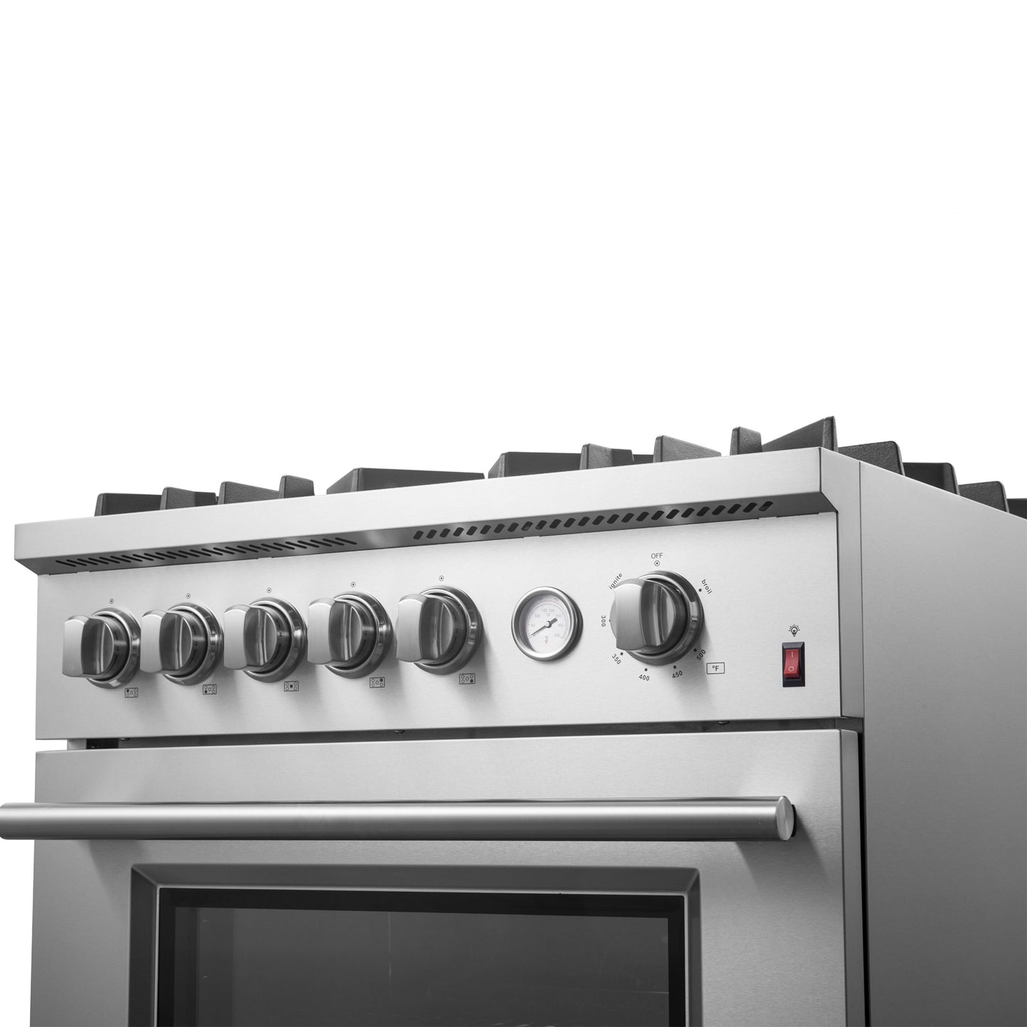 FORNO Giovanni 30-inch Gas Range Stainless Steel, 5 Burners 67,000 BTU, 4.32 cu.ft. Convection Oven - Forno Appliances