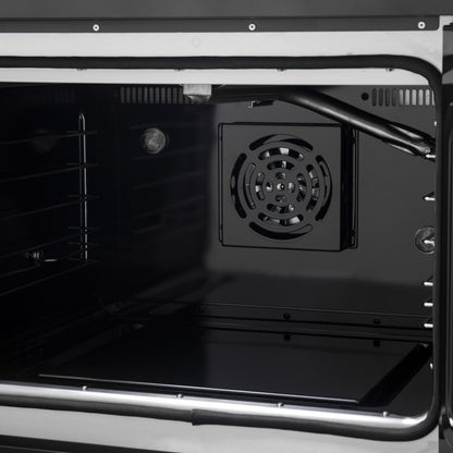 Forno Galiano 30-inch French Door Gas Range Black and Antique Brass Design, 5 Sealed Burners 68,000 BTU,  4.32 cu.ft. Convection Oven - Forno Appliances
