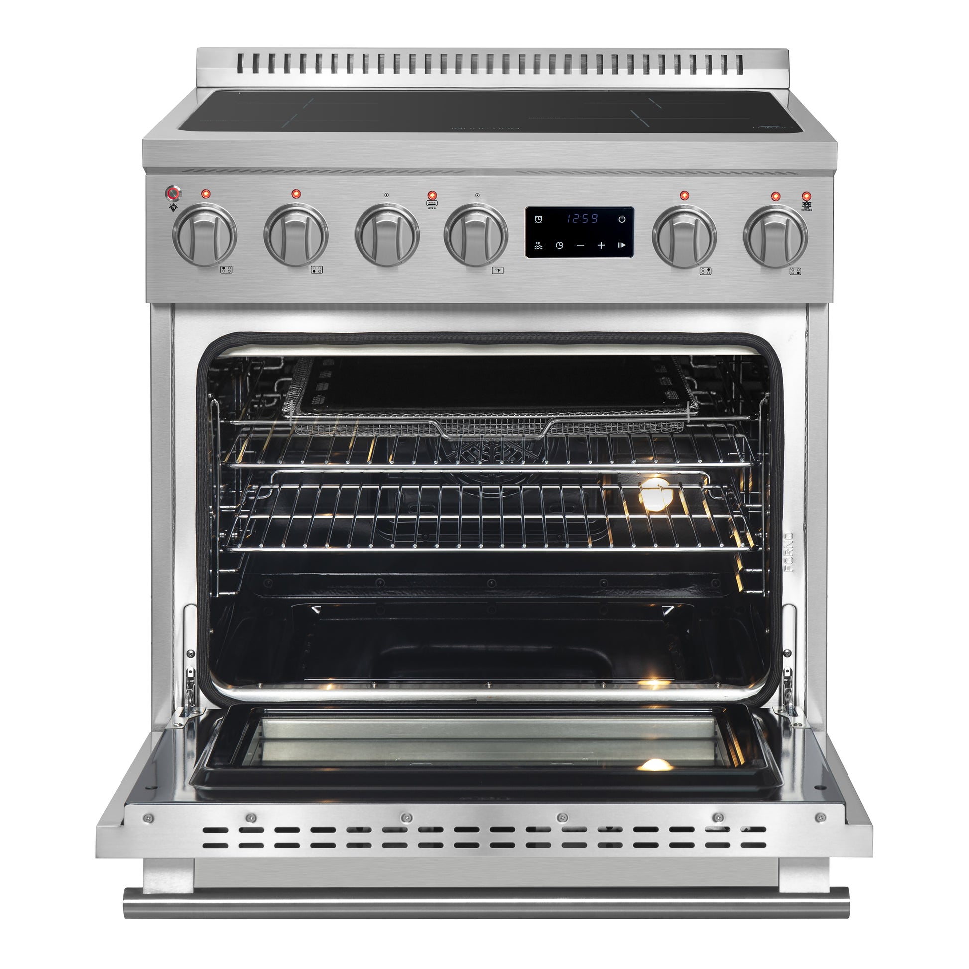Cuisinière à induction Forno Torino 30 pouces avec véritable convection et fonction air fry - Forno Appliances