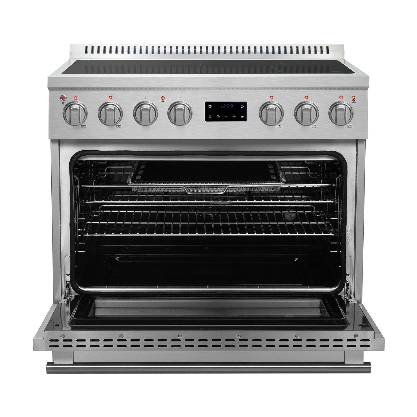 Forno Torino 36 Inch Induction Range with True Convection and Air Fry - Forno Appliances