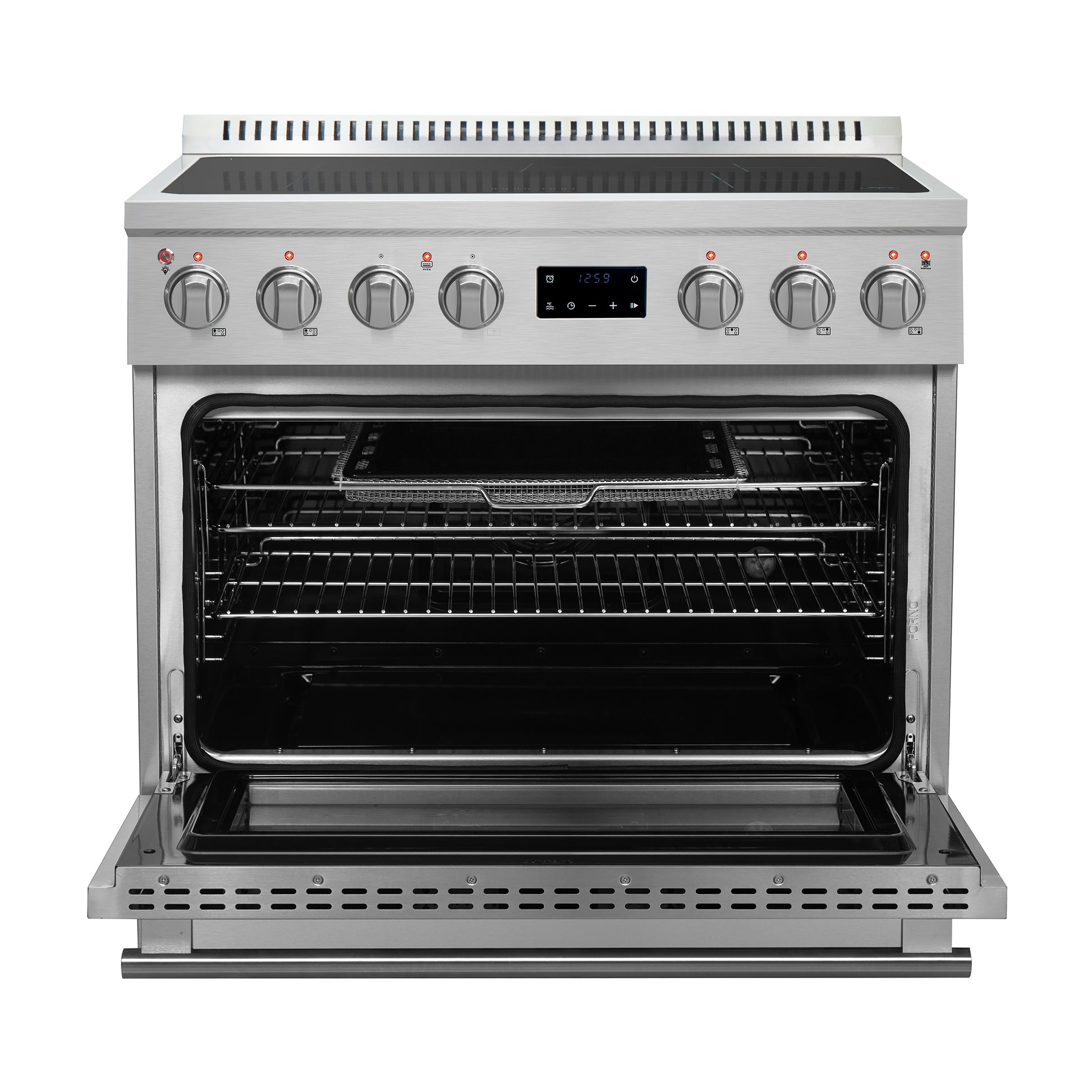 Forno Torino 36 Inch Induction Range with True Convection and Air Fry - Forno Appliances