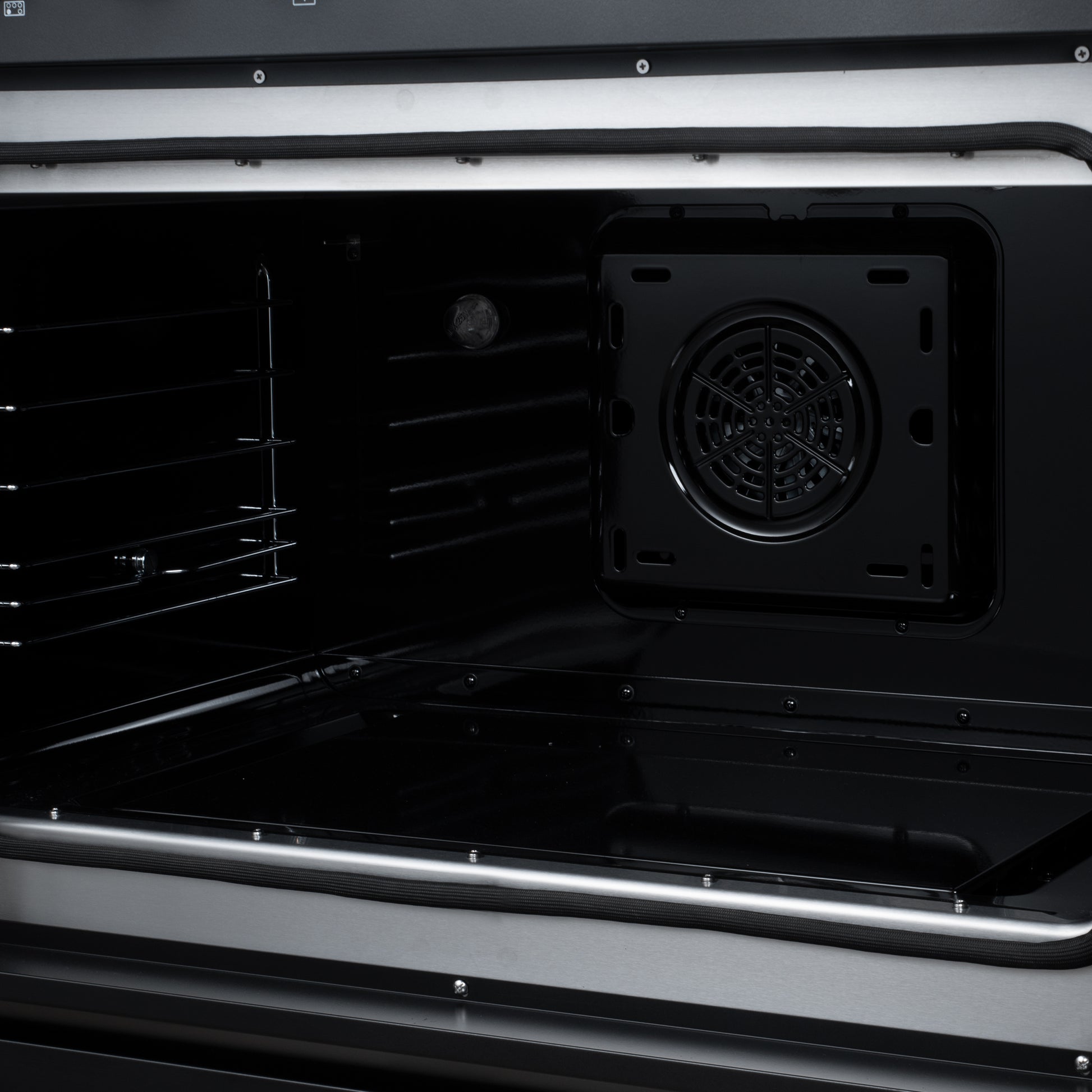 Torino French Door 36 Inch Induction Range with Air Fryer, Air Sous Vide & True Convection, Dual Broiler, Black - Forno Appliances