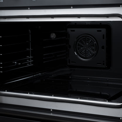 Torino French Door 36 Inch Induction Range with Air Fryer, Air Sous Vide & True Convection, Dual Broiler, Black - Forno Appliances