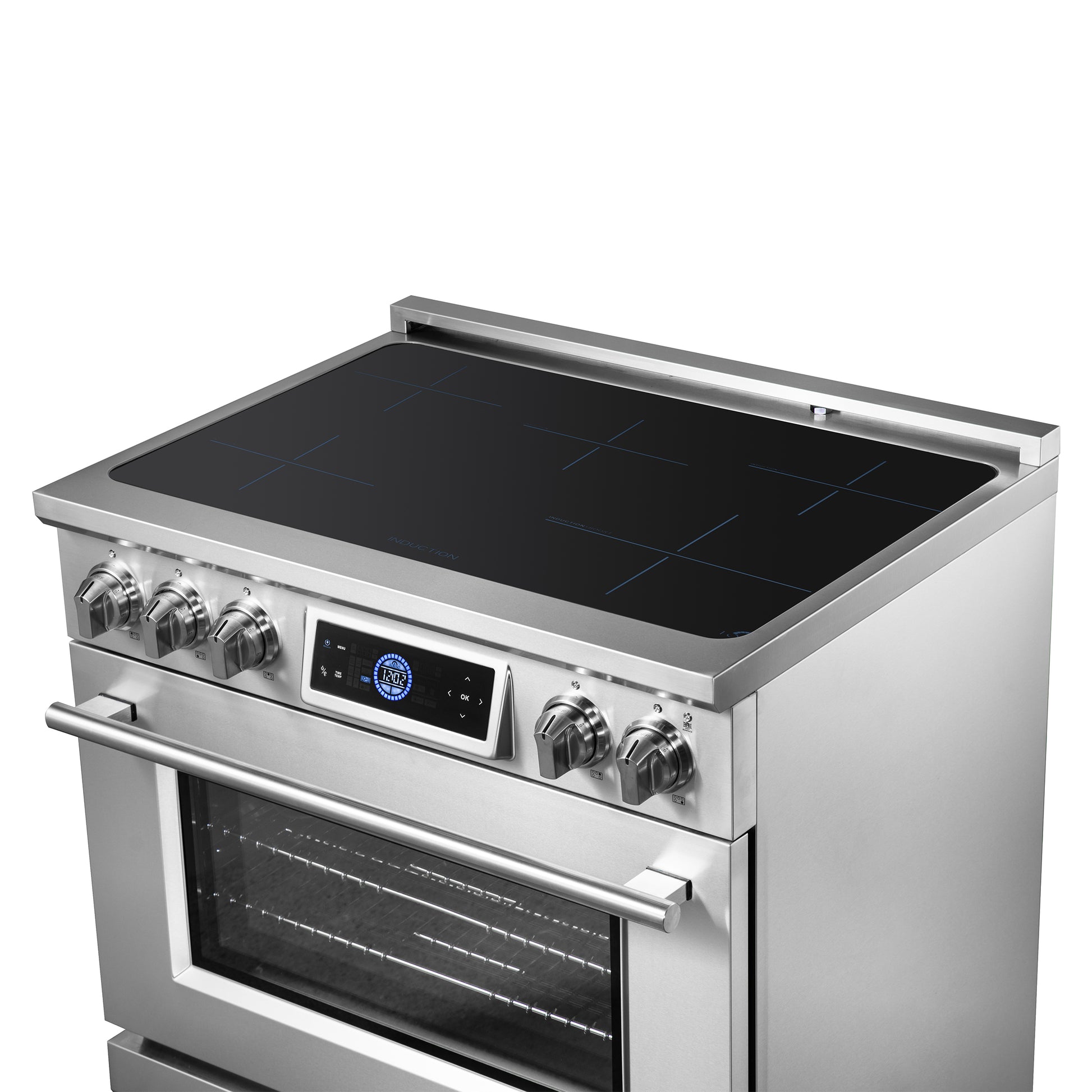 Forno Maximus cuisinière à induction de 36 pouces avec friteuse à air - Forno Appliances