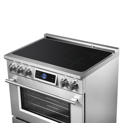 Forno Maximus cuisinière à induction de 36 pouces avec friteuse à air - Forno Appliances