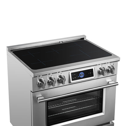 Forno Maximus cuisinière à induction 36 pouces avec friteuse à air - Forno Appliances