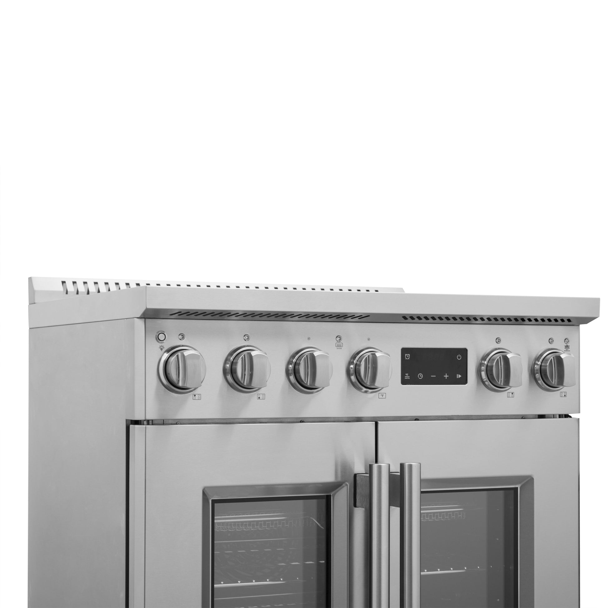 Cuisinière à induction Forno Torino de 30 pouces avec porte française, friteuse à air et four à convection véritable - Forno Appliances