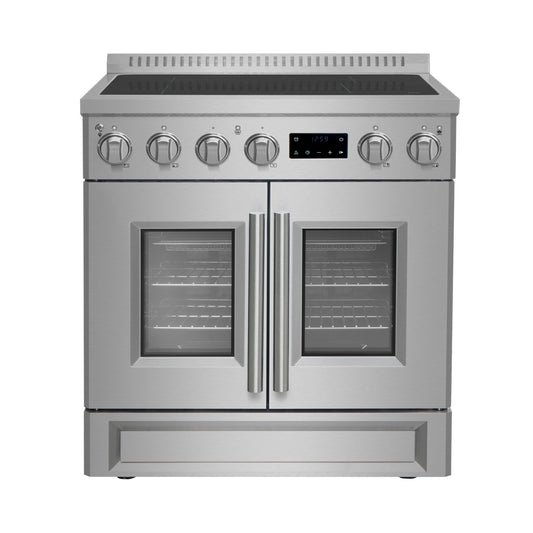 Forno Torino 30 Inch French Door Induction Range with Air Fryer and True Convection Oven - Forno Appliances