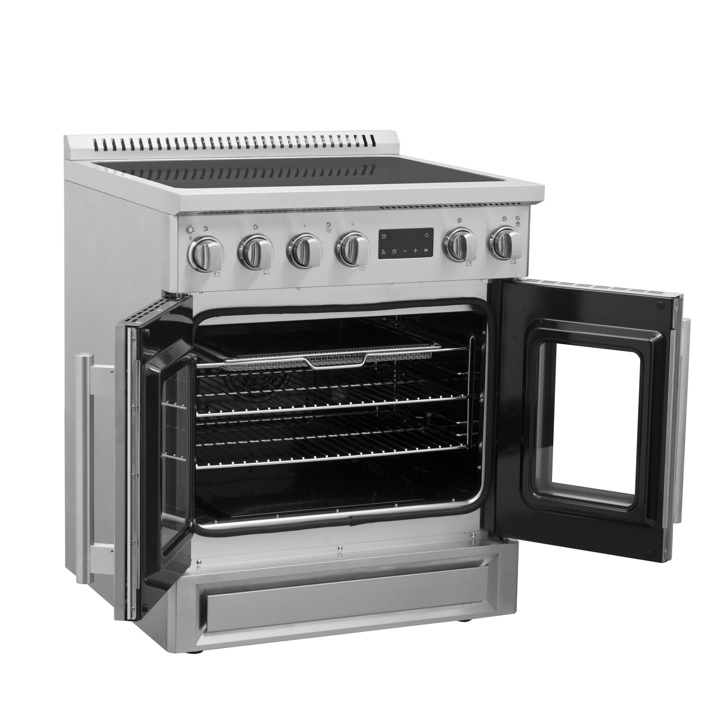 alt
Cuisinière à induction Forno Torino de 30 pouces avec portes françaises, friteuse à air et four à convection véritable - Forno Appliances