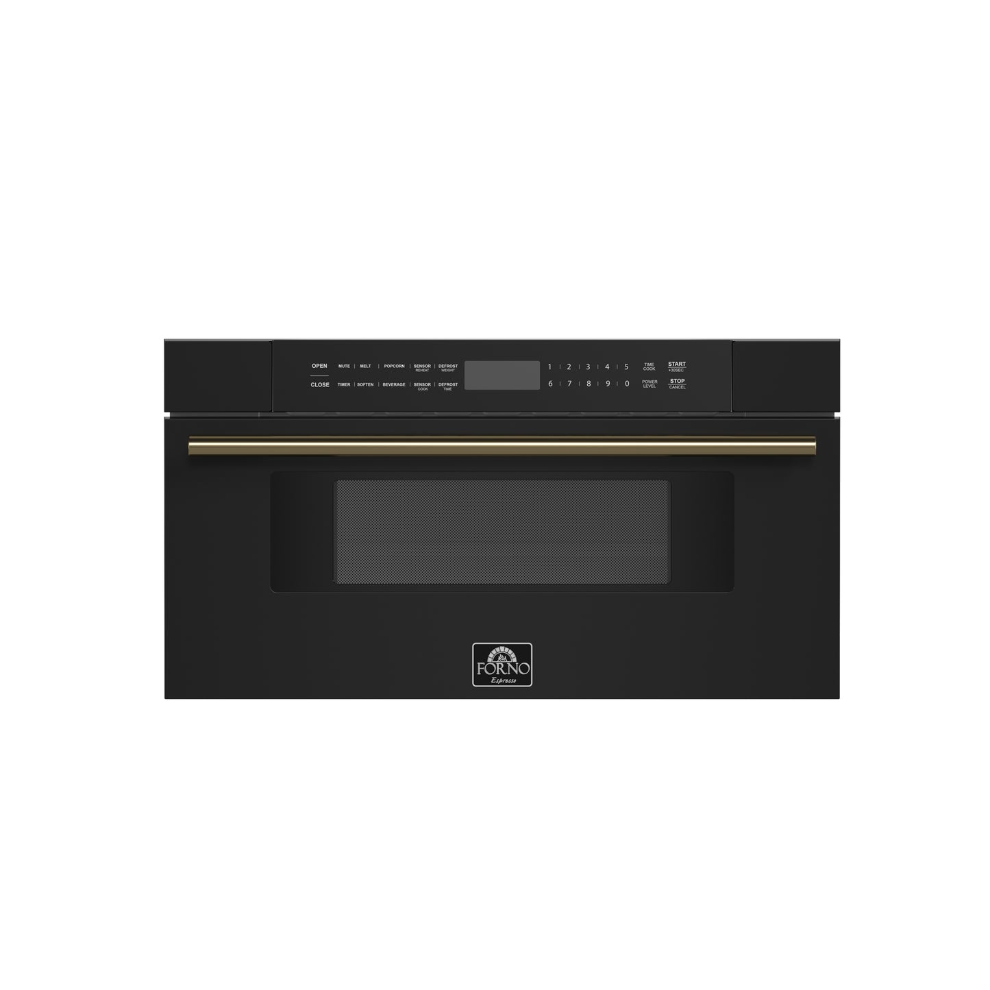 Forno Capoliveri Espresso 30-Inch Microwave Drawer, Black, 1.2 cu.ft, 1500 Watts, Built-In, Touch Control LCD Display, Auto-Touch Open/Close, 11 Power Levels, Sensor Cooking - Forno Appliances