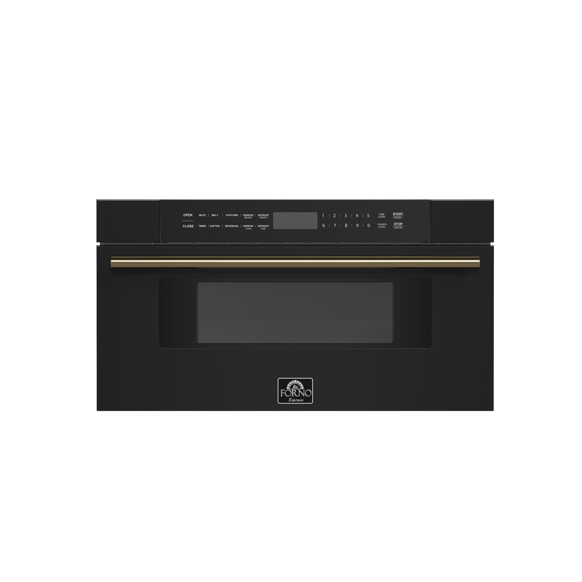 Forno Capoliveri Espresso 30-Inch Microwave Drawer, Black, 1.2 cu.ft, 1500 Watts, Built-In, Touch Control LCD Display, Auto-Touch Open/Close, 11 Power Levels, Sensor Cooking - Forno Appliances