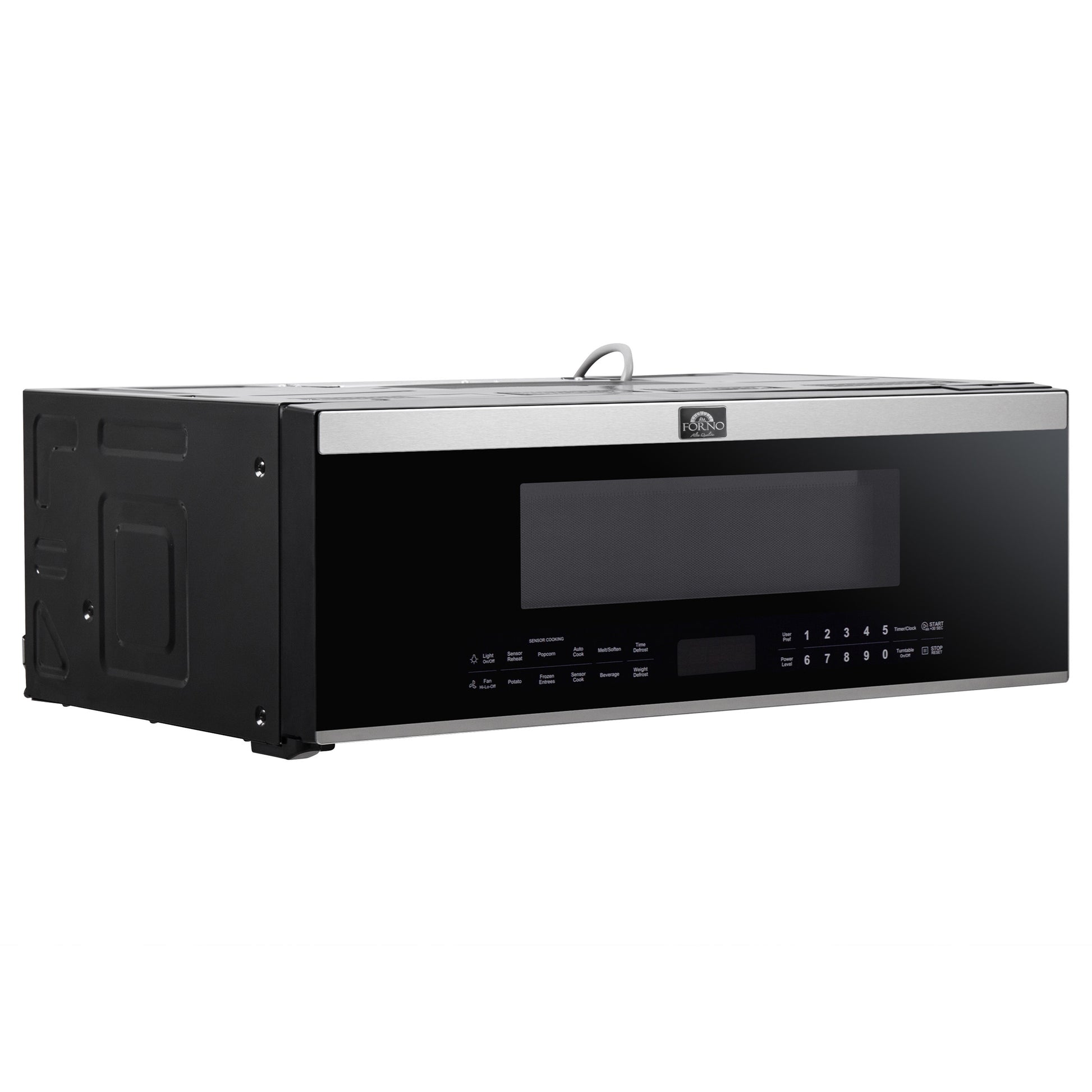 Forno Padula Over the Range Microwave, 30-Inch 1.2 cu.ft., Stainless Steel, 400 CFM, Sensor Cook - Forno Appliances