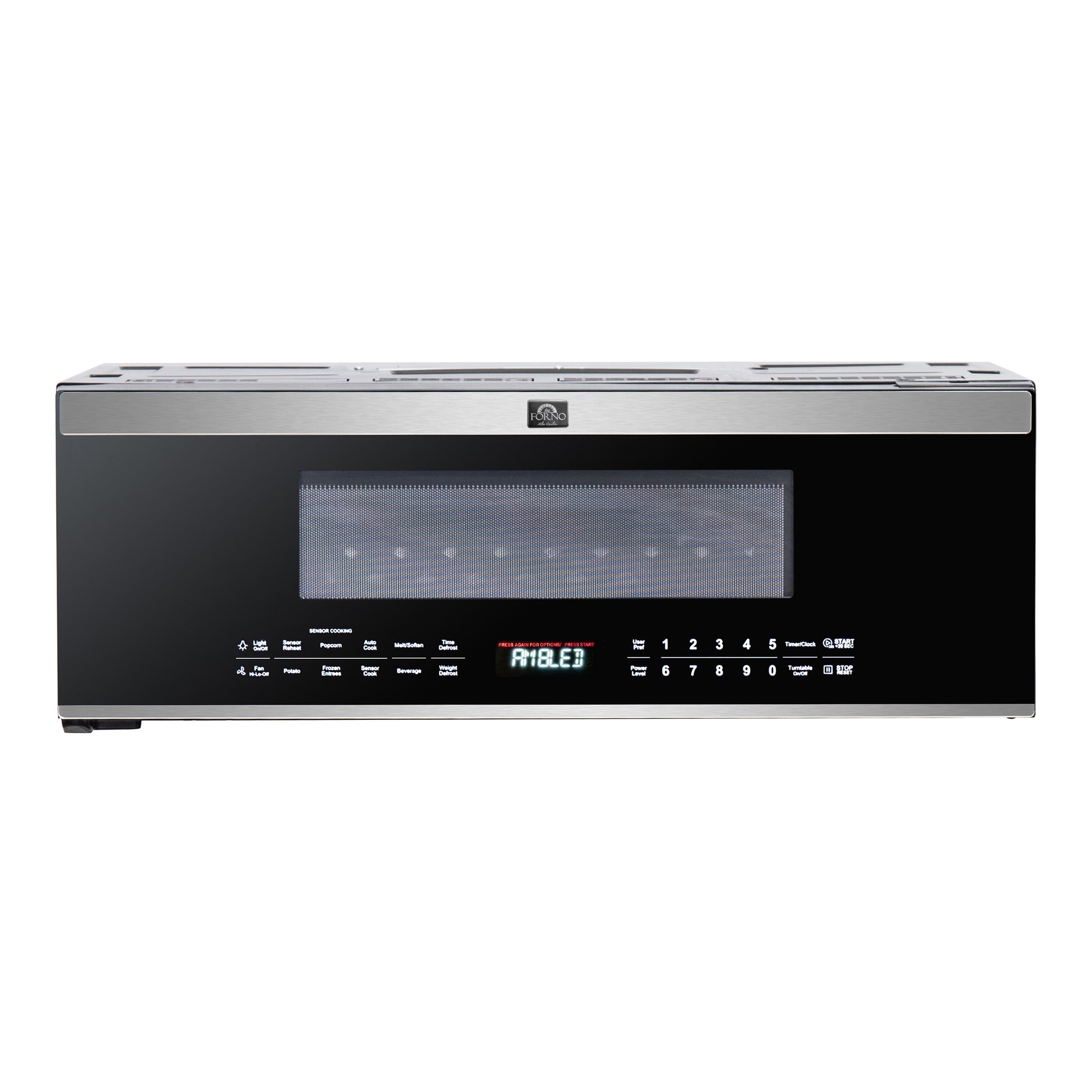 Forno Padula Over the Range Microwave, 30-Inch 1.2 cu.ft., Stainless Steel, 400 CFM, Sensor Cook - Forno Appliances